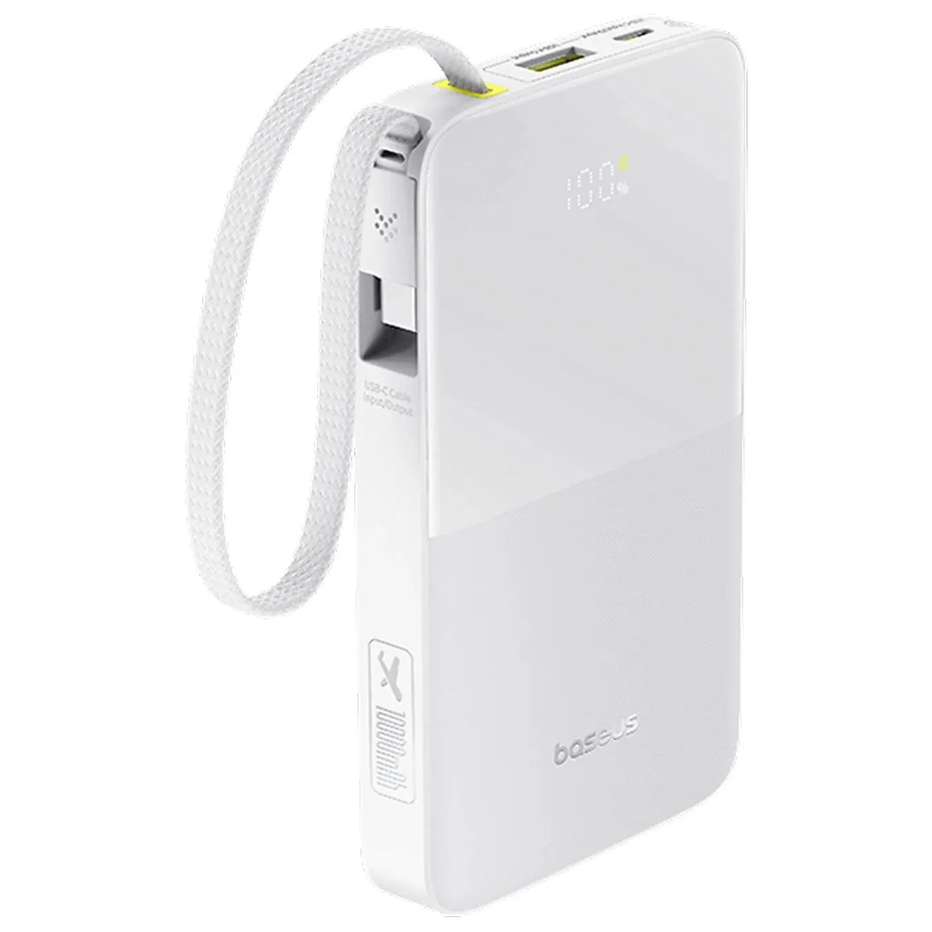 Batteria Esterna Baseus EnerFill Bipow2 Pro, 10000mAh, 22.5W, QC + PD, 1 x USB-A - 2 x USB-C, Bianca E0027601 - immagine 1
