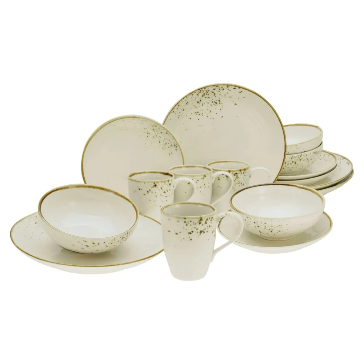 CreaTable Collezione Natura - Servizio combinato da 16 pezzi; beige - immagine 1