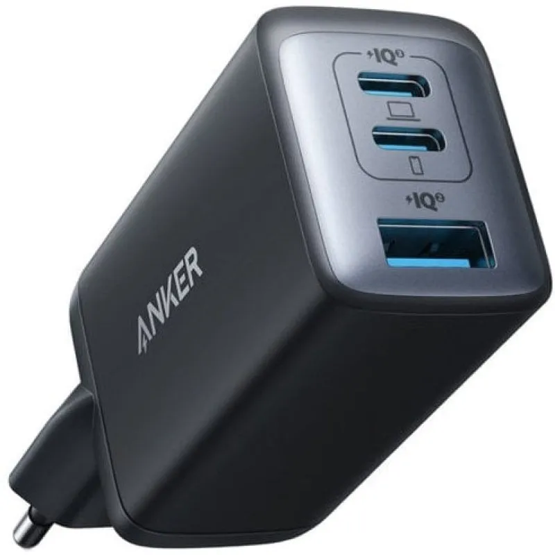 Anker Prime 65W Caricabatterie da Muro 1xUSB 2xUSB-C Nero - immagine 1