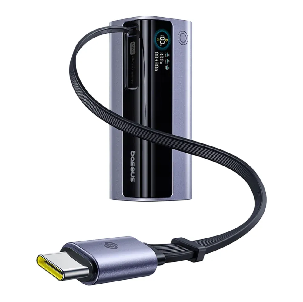 Batteria Esterna Baseus EnerGeek GR11, 10000mAh, 100W, QC + PD, 1 x USB-A - 2 x USB-C, Grigio E0027A01 - immagine 1
