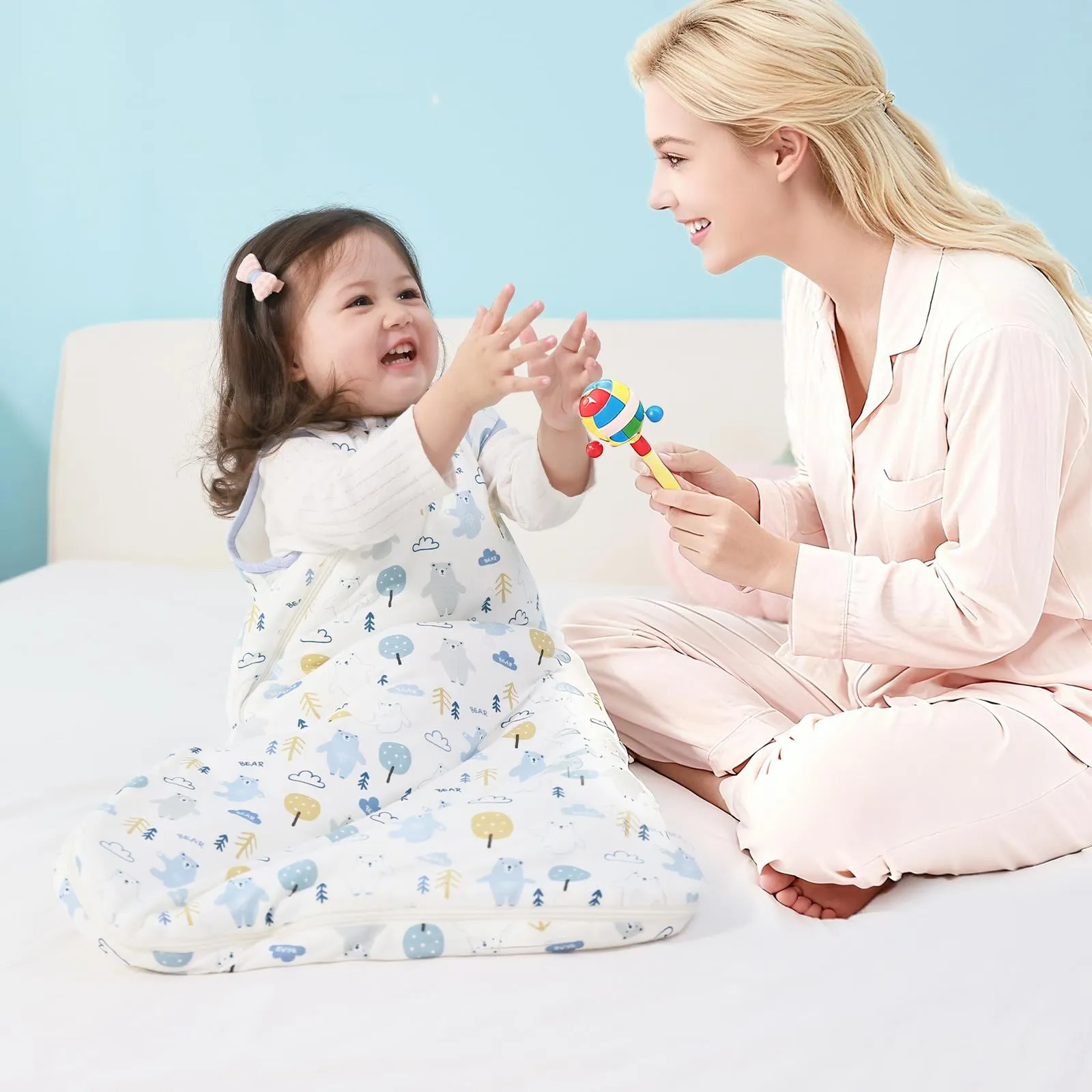 ToyaTec Sacco Nanna Bebé 2.5 Tog Super Morbido in Viscosa di Bambù, Sacco Nanna in Fibra di Bambù per Neonati, Coperta da Letto Autunno-Inverno - immagine 8