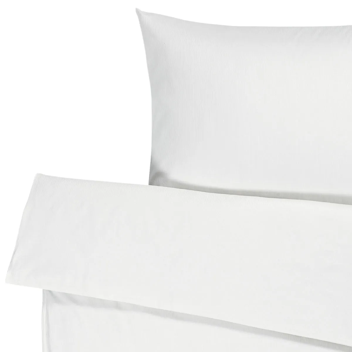 ERWIN M. Set copripiumino e federa Emmy; 140x200 cm (LxL), 70x90 cm (LxL); bianco - immagine 1
