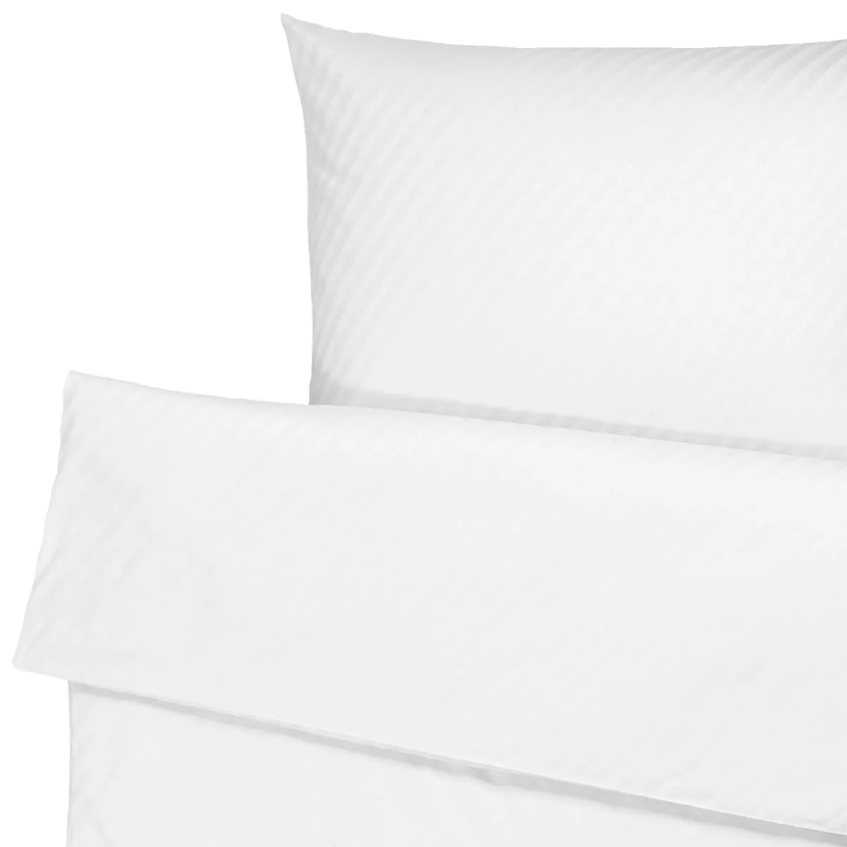 ERWIN M. Set copripiumino e federa Rimini chiusura a busta; 140x200 cm (LxL), 70x90 cm (LxL); bianco - immagine 1
