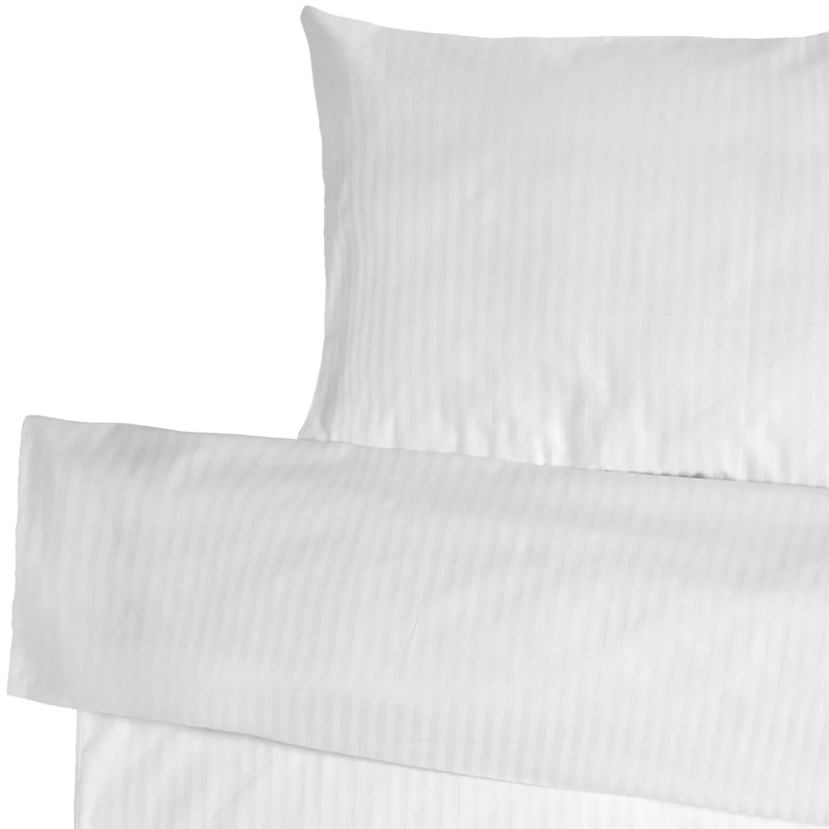 ERWIN M. Set copripiumino e federa Venezia 10 mm chiusura a busta; 135x200 cm (LxL), 80x80 cm (LxL); bianco - immagine 1