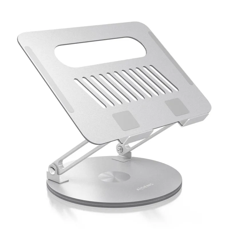 Supporto da tavolo girevole regolabile XL AISENS per laptop/tablet 10-17, argento - immagine 1