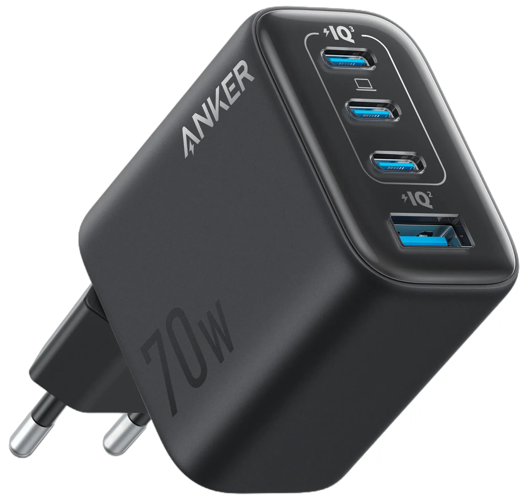 Caricatore da rete Anker Zolo, 70W, 1 x USB-A - 3 x USB-C, Nero A121CG11 - immagine 1