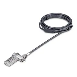 Cavo con lucchetto Combinazione compatibile con Nano K Slot Silver UNIVCS LAPTOP LOCK - immagine 1