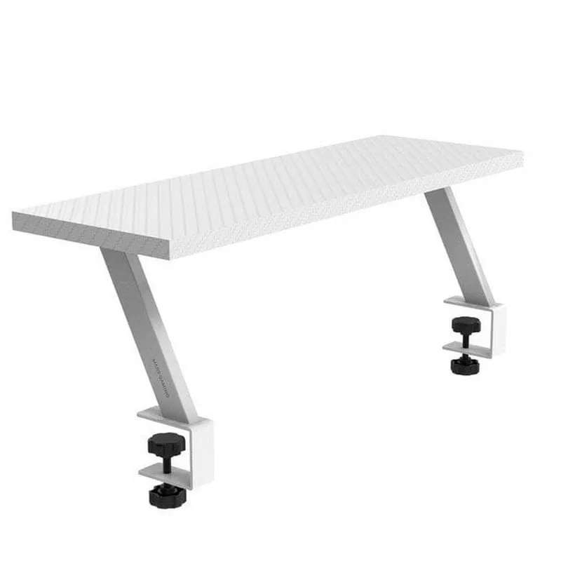 Mars Gaming MGDS Supporto per monitor Riser 60x20 cm Pannello in fibra di carbonio Struttura in acciaio bianco - immagine 1