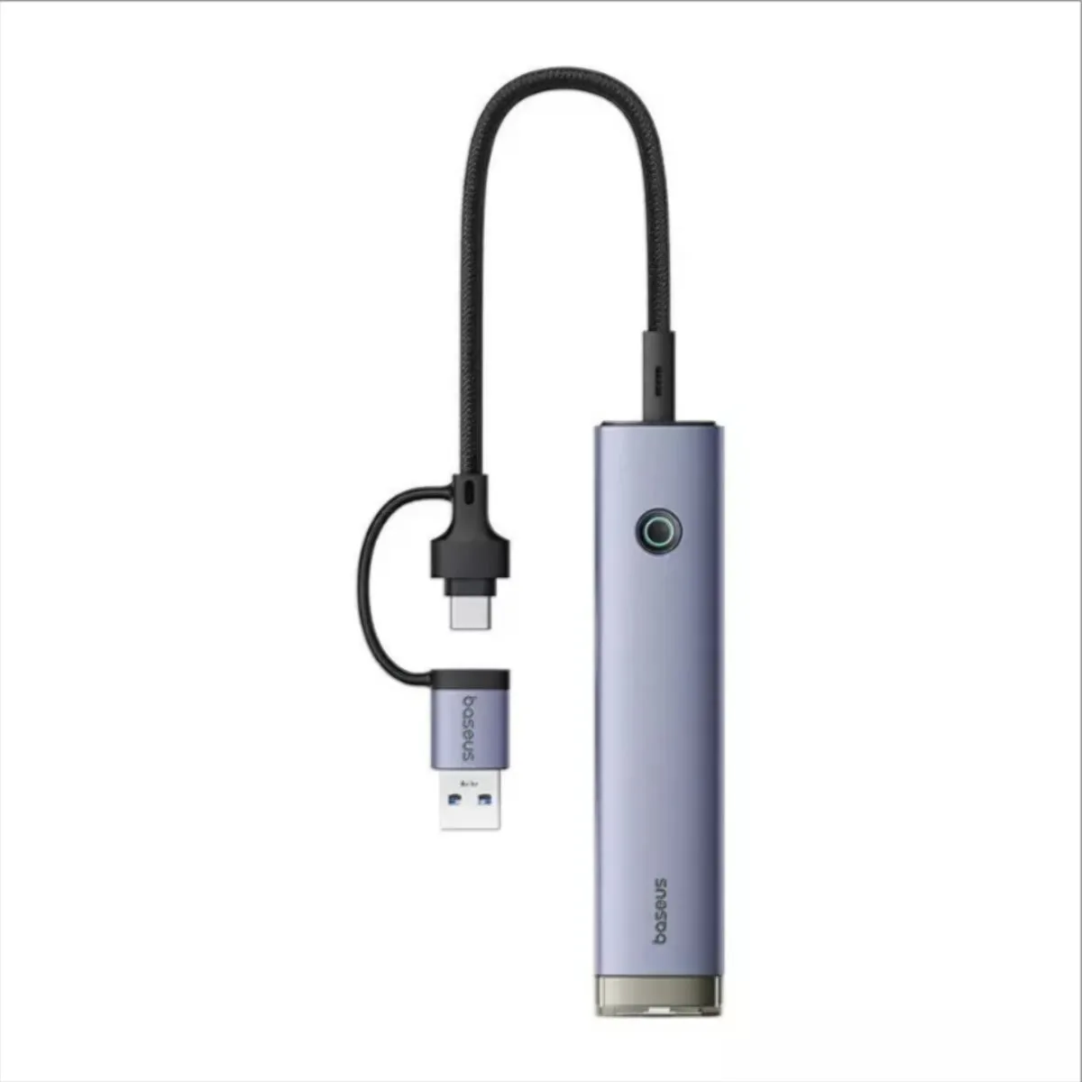 Hub USB / USB-C Baseus UltraJoy, 3 x USB-A 3.0 - 1 x USB-C - 1 x RJ45, Grigio B0005280B811-14 - immagine 1