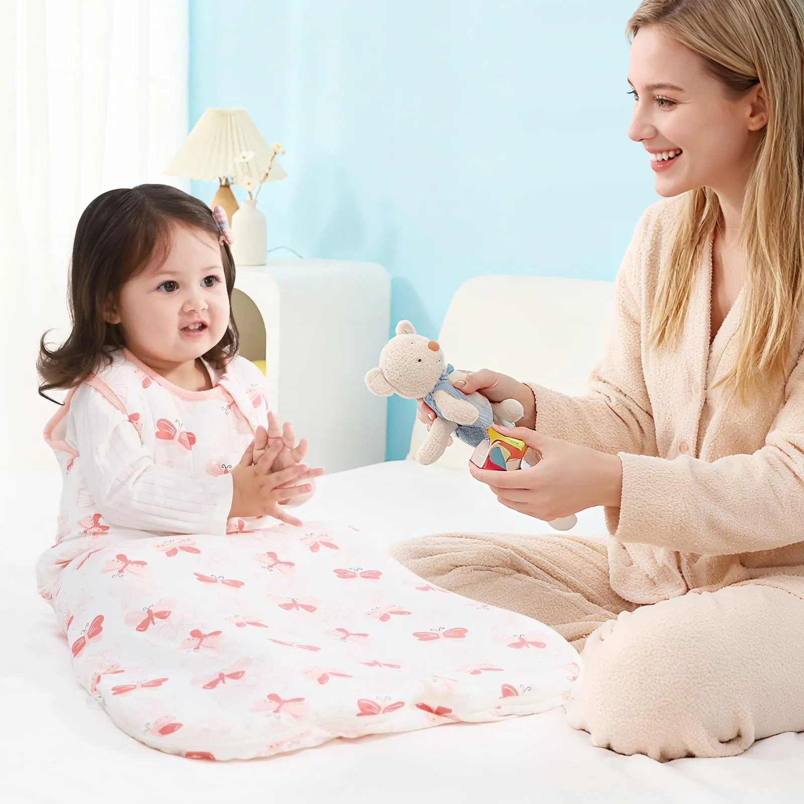 ToyaTec Sacco Nanna Bebé 2.5 Tog Super Morbido in Viscosa di Bambù, Sacco Nanna in Fibra di Bambù per Neonati, Coperta da Letto Autunno-Inverno - immagine 8