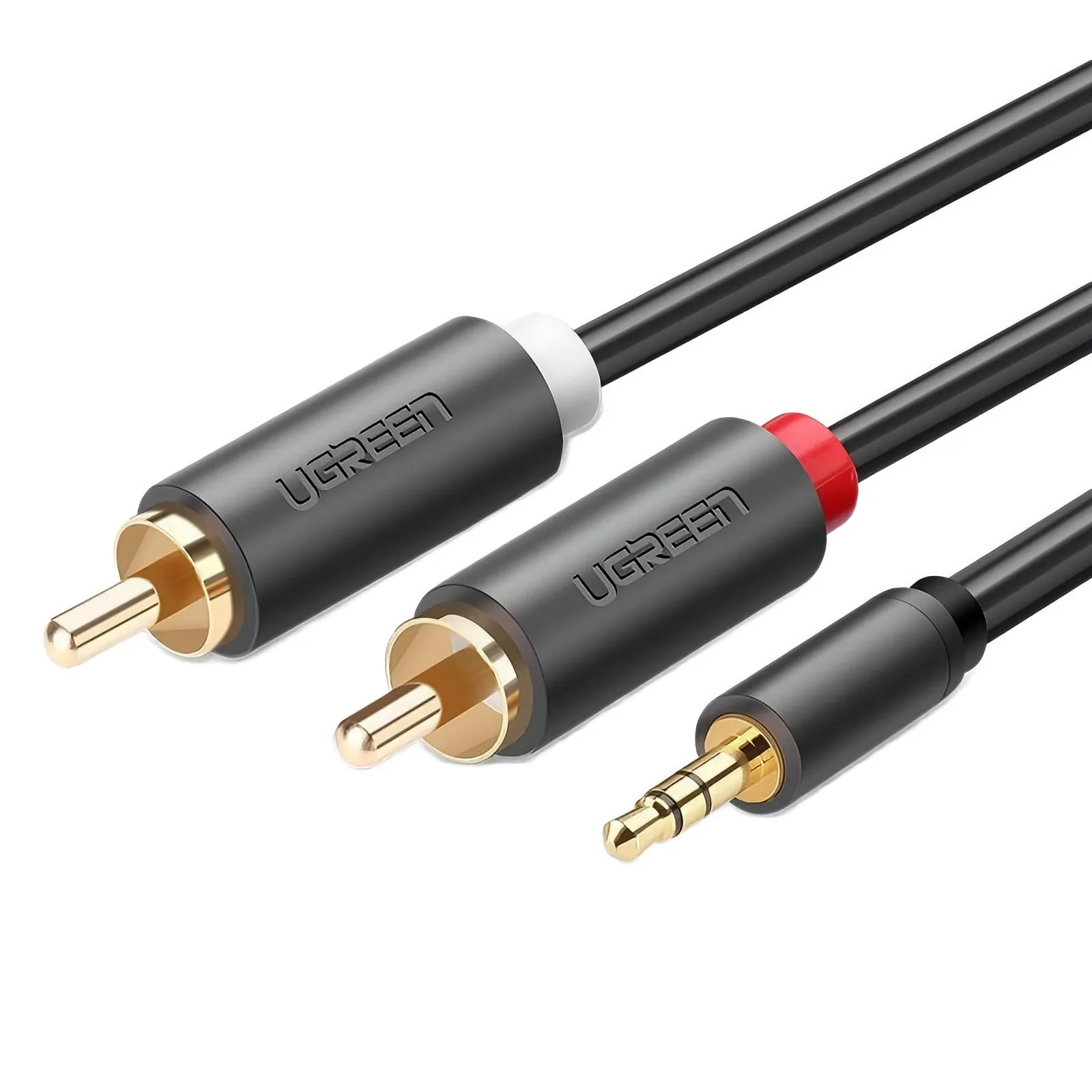 Cavo Audio 3.5mm - 2 x RCA UGREEN AV102, 1.5m, Grigio - immagine 1