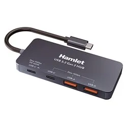 Hub USB 3.2 Black 4 porte XHUB 432C 10G Y - immagine 1