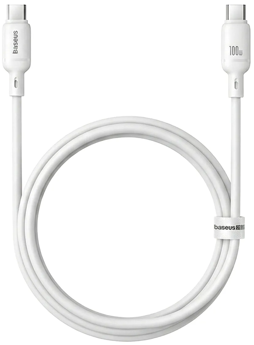 Cavo Dati e Ricarica USB-C - USB-C Baseus Silky, 100W, 1m, Bianco P10377704213-00 - immagine 1