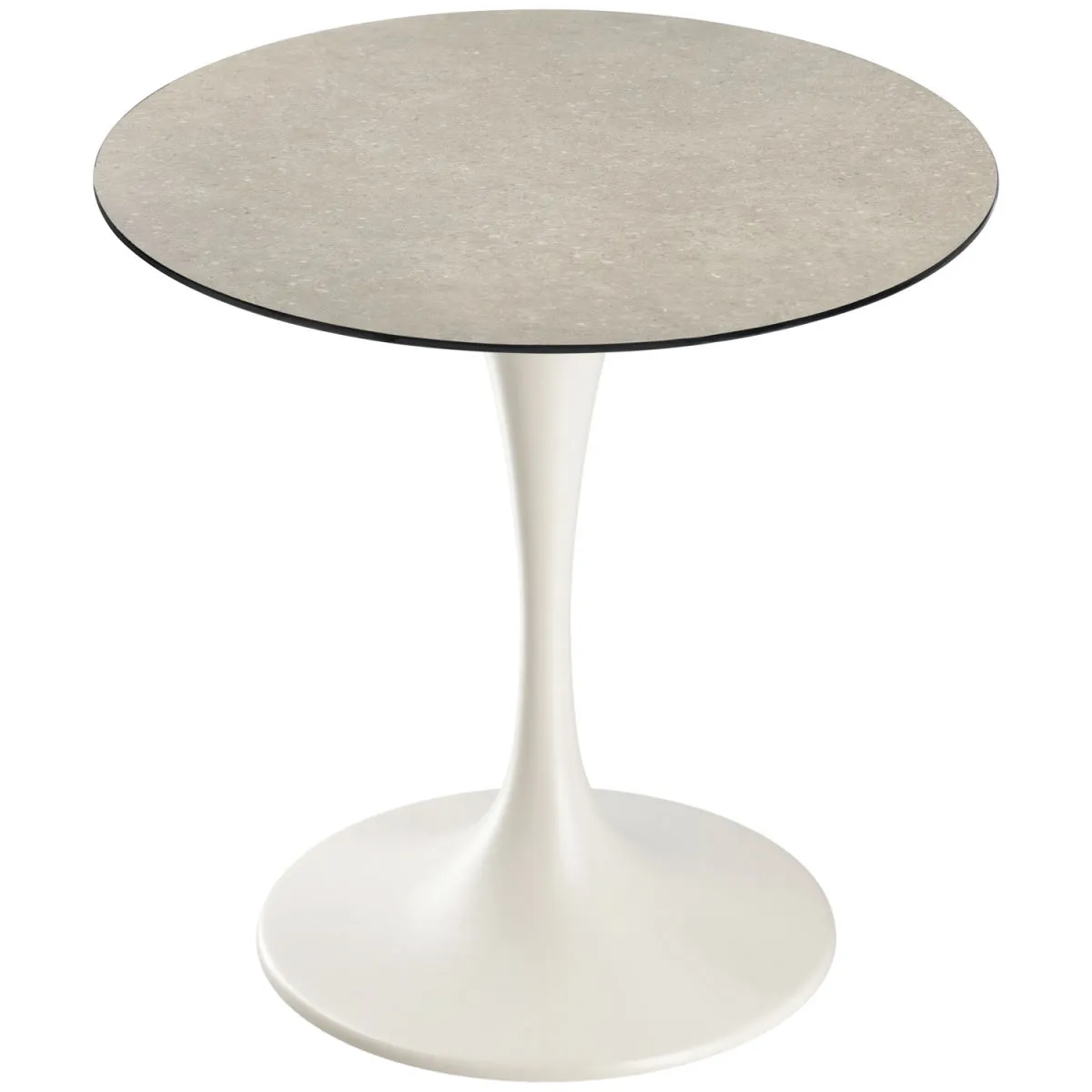 VEGA Tavolo da esterno Tulip Tromba; 80x71 cm (ØxH); Piano tavolo sabbia, struttura beige; rotonda - immagine 1