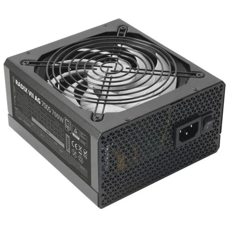 Tacens RADIX VII AG 700S Alimentatore ATX 700W 10 anni Garanzia 80plus Argento 87% Nero - immagine 1