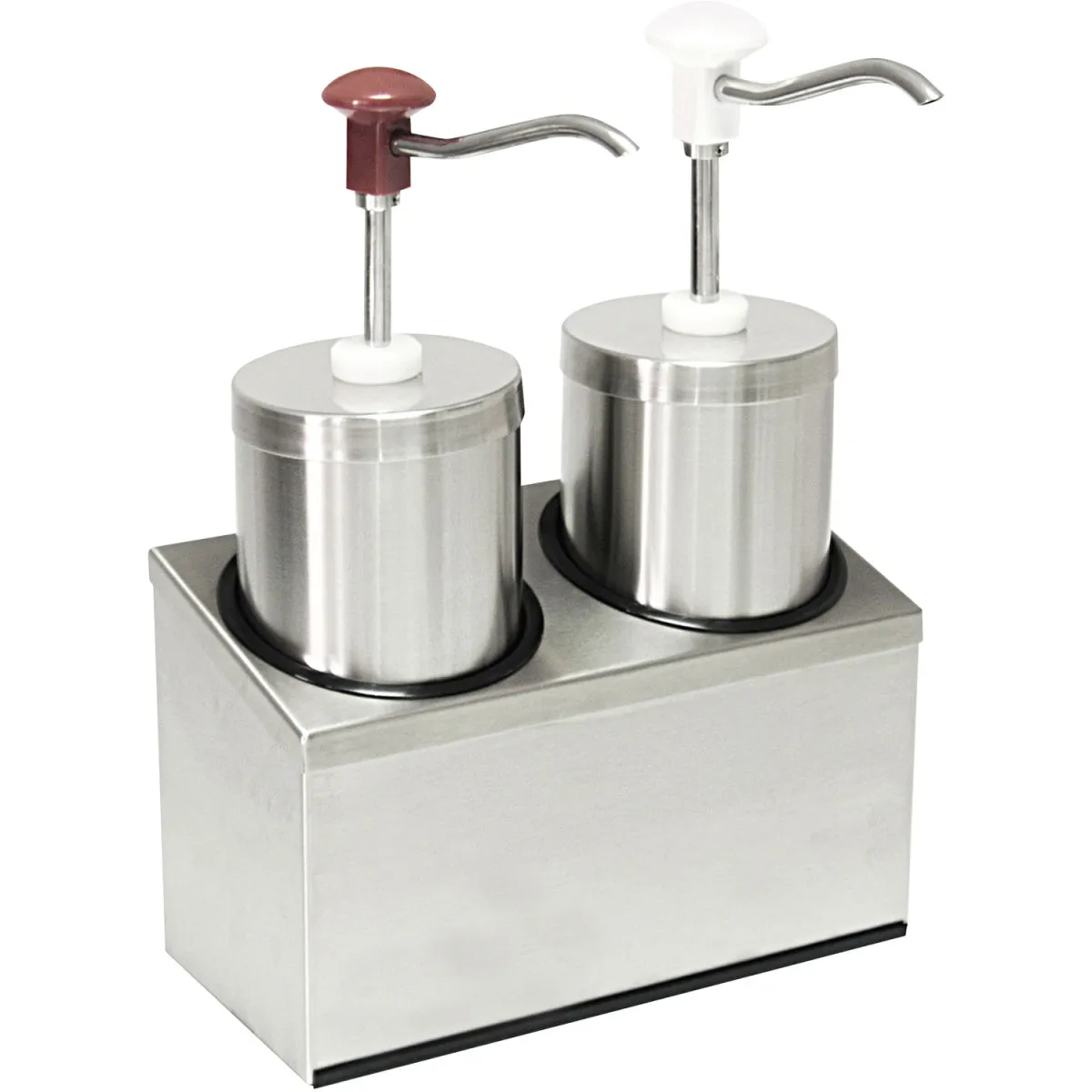 Schneider Dispenser dosatore a pulsante in acciaio inossidabile; 2000 ml, 29x14x41 cm (LxLxH); acciaio inox - immagine 1
