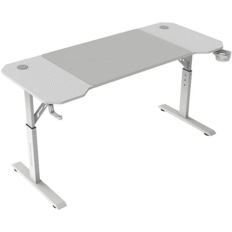 Mars Gaming MGD-ERGO140 Tavolo regolabile in altezza 3 posizioni ergonomiche Tappetino 140x60 cm Bianco - immagine 1