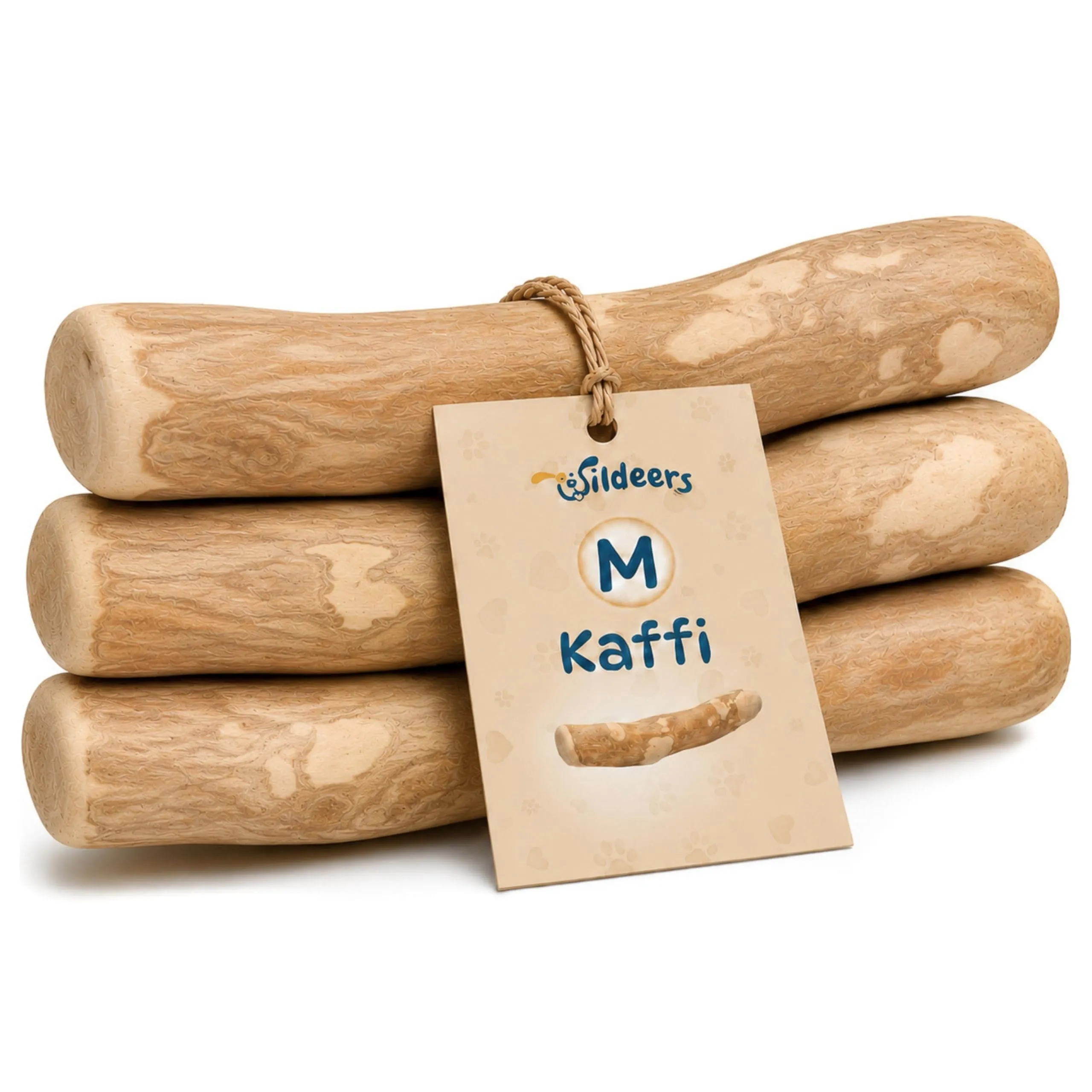 Wildeers Legno di Caffè per Cani, Resistente, Taglia M, 15-17 cm, 3 Pezzi - immagine 1