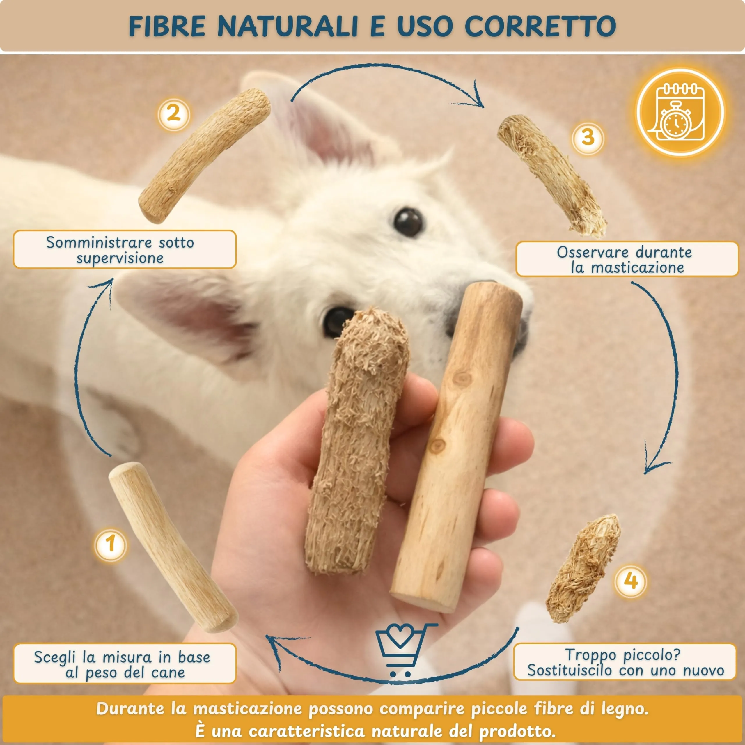 Wildeers Legno di Caffè per Cani, Resistente, Taglia S, 12-15 cm, 2 Pezzi - immagine 8