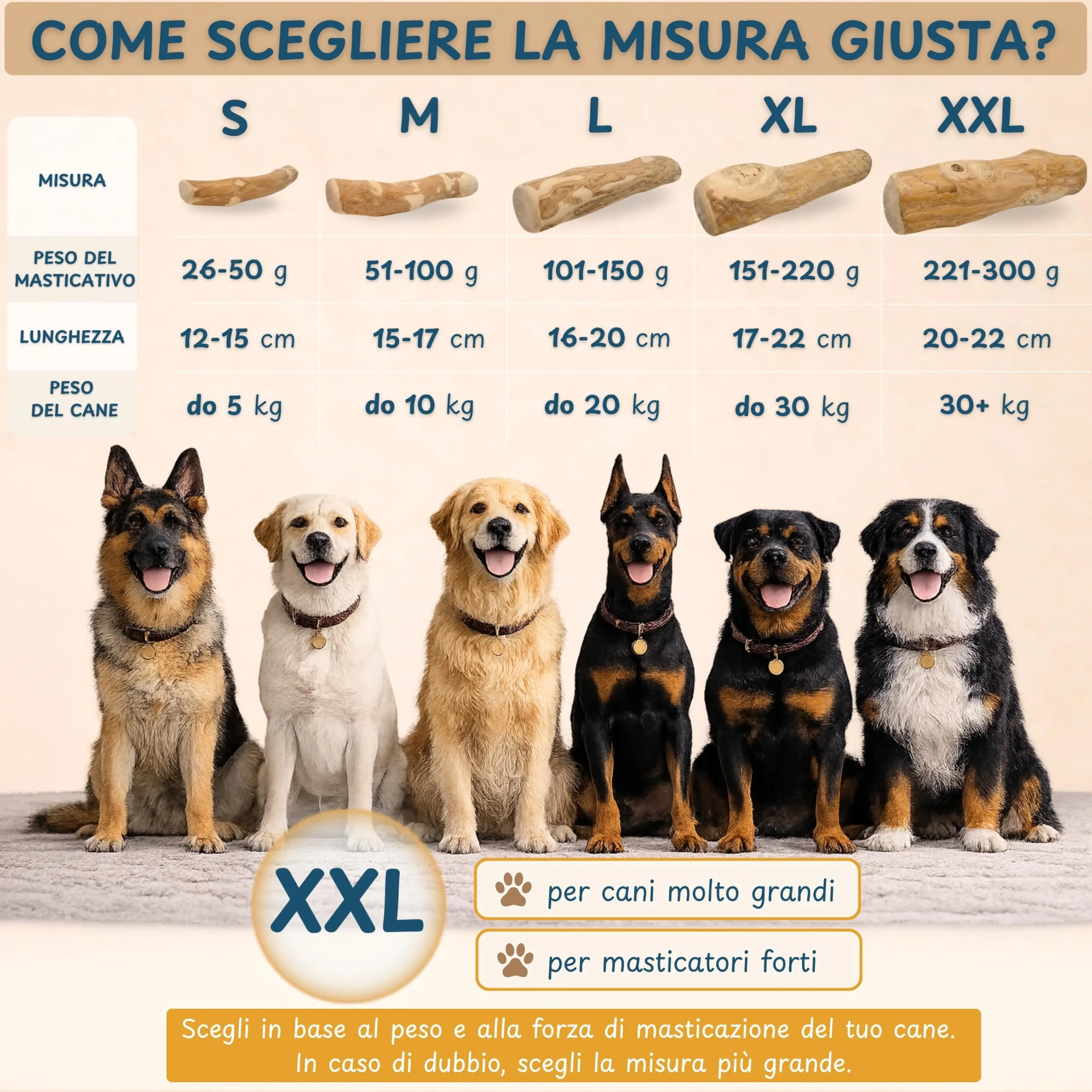 Wildeers Legno di Caffè per Cani, Resistente, Taglia XXL, 20-22 cm, 2 Pezzi - immagine 6