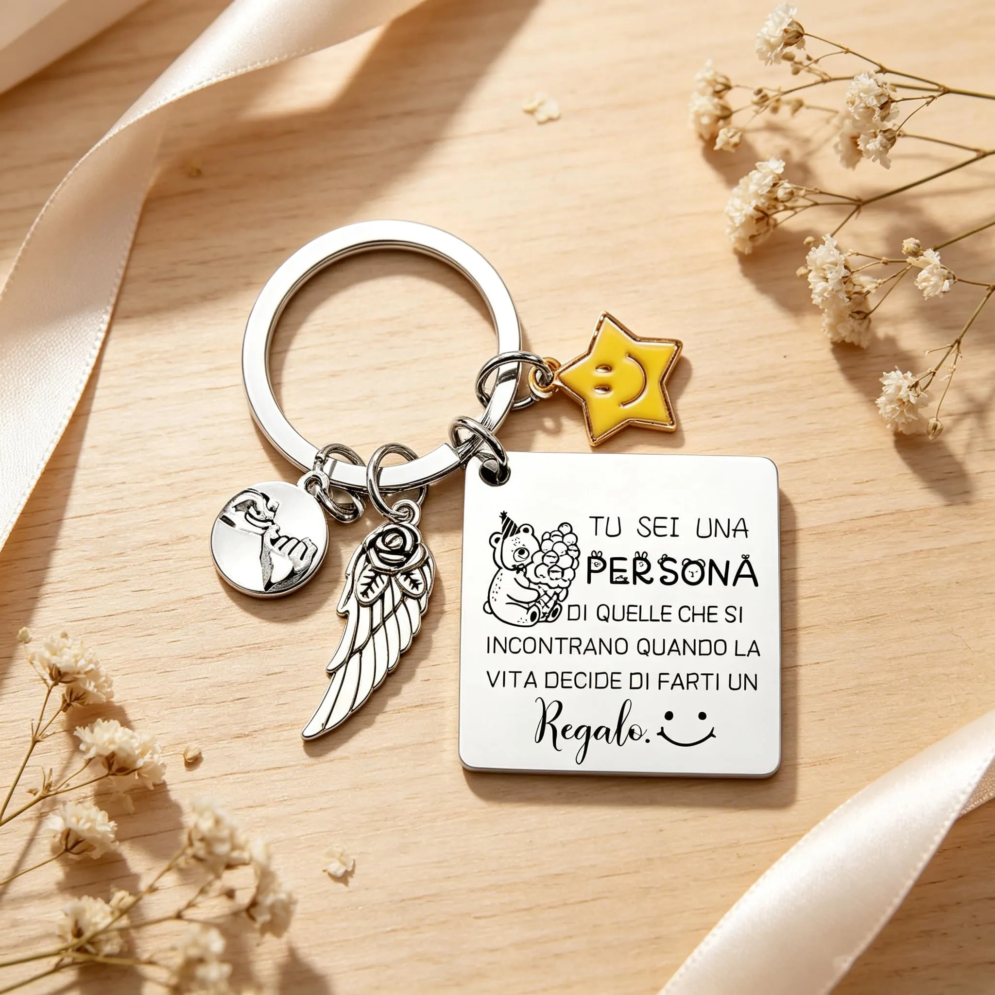 GUOYU Regali di Ispirazione Portachiavi Portafortuna Amica-Regali di Compleanno Donna,Regalo donna, Regali Ispirativi per Migliori Amiche, Colleghe, Moglie, Madre, Sorelle-Regali Natale Collega (3) - immagine 2