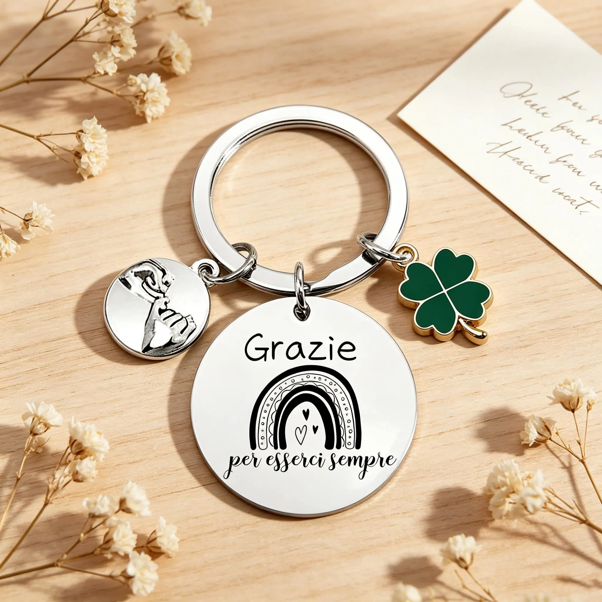 GUOYU Regali di Ispirazione Portachiavi Portafortuna Amica-Regali di Compleanno Donna,Regalo donna, Regali Ispirativi per Migliori Amiche, Colleghe, Moglie, Madre, Sorelle-Regali Natale Collega (1) - immagine 2