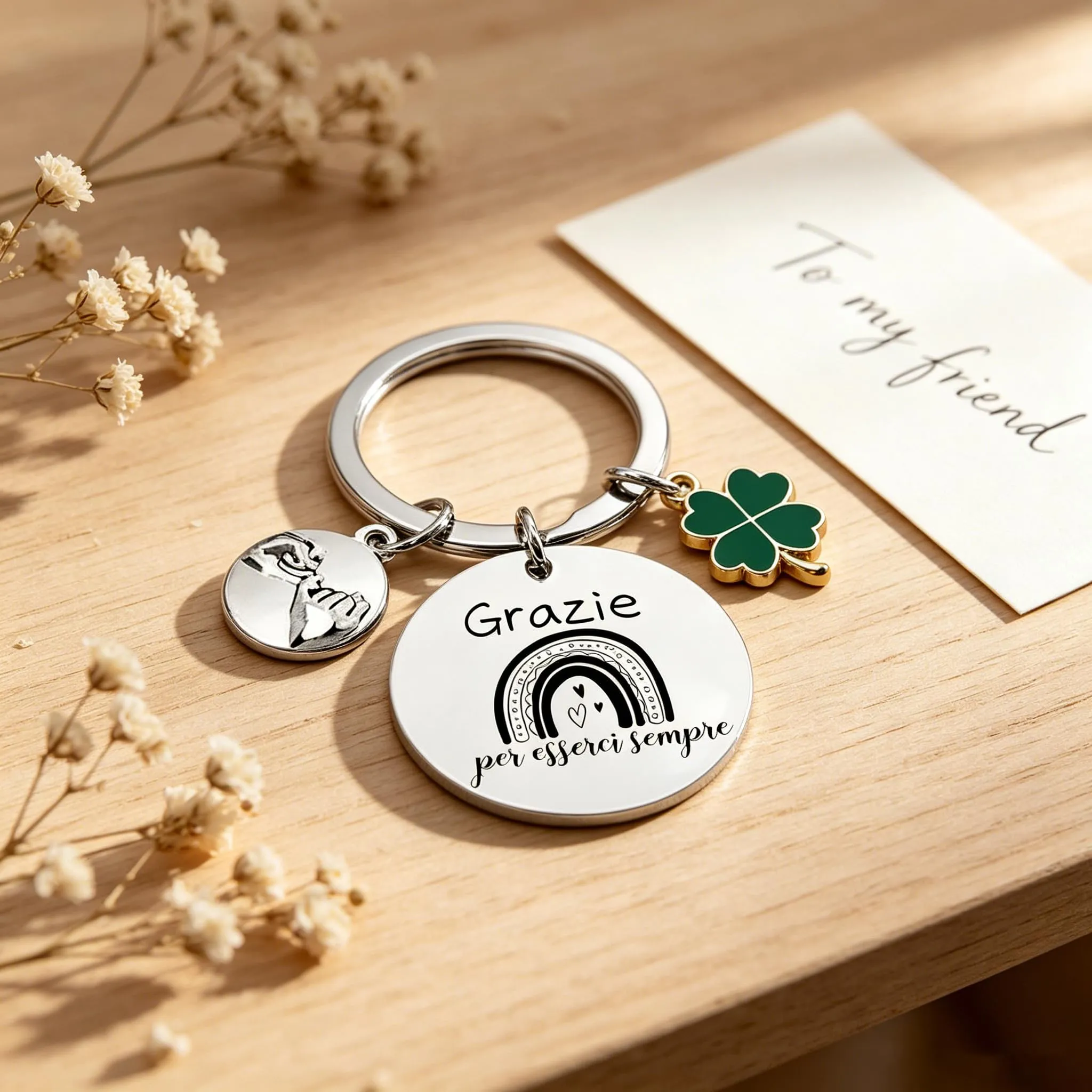GUOYU Regali di Ispirazione Portachiavi Portafortuna Amica-Regali di Compleanno Donna,Regalo donna, Regali Ispirativi per Migliori Amiche, Colleghe, Moglie, Madre, Sorelle-Regali Natale Collega (1) - immagine 5