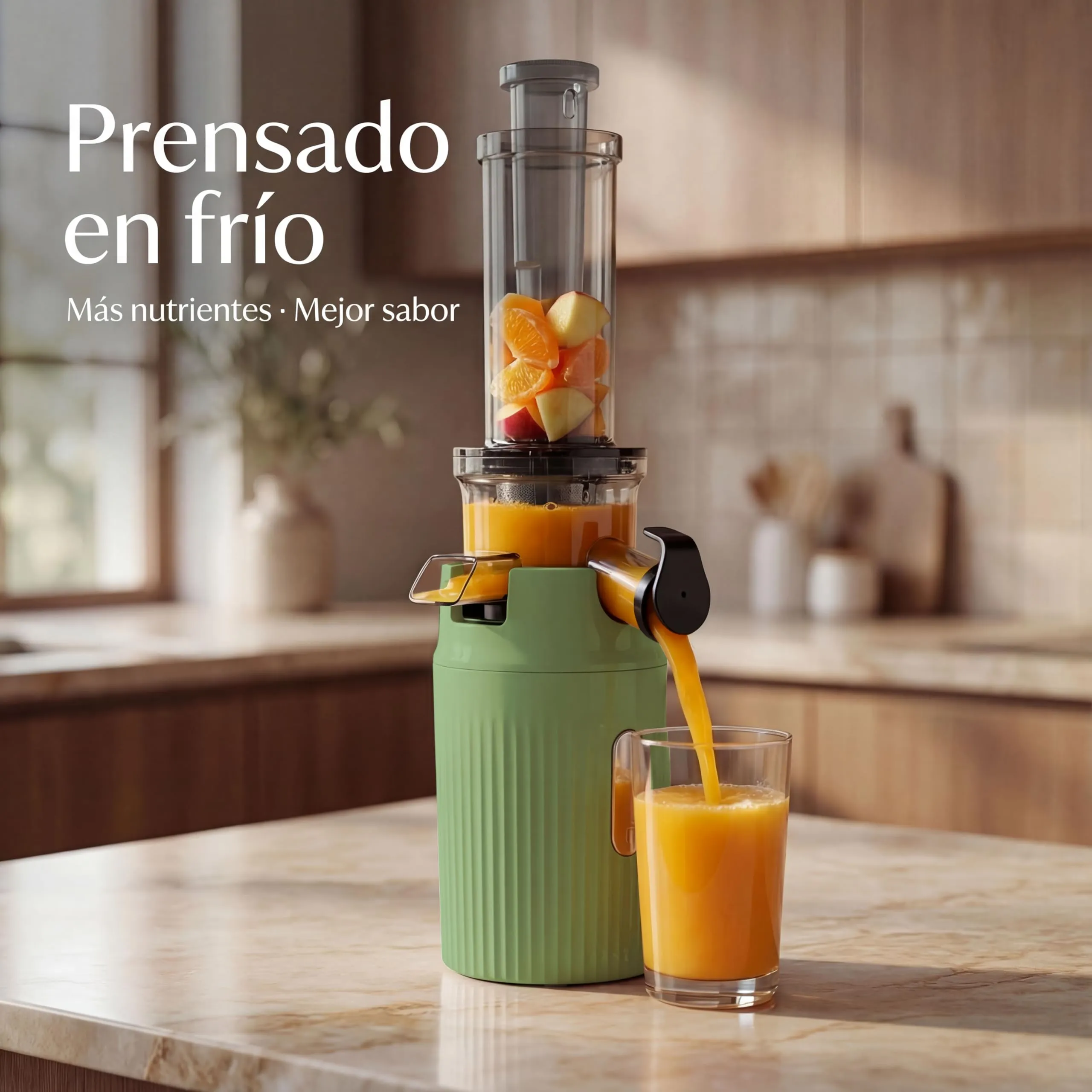 Zuminstant - Spremiagrumi elettrico compatto, spremuto a freddo, ricco di nutrienti, frullatore senza schiuma, salvaspazio, elegante e versatile, per frutta e verdura fresca, 100 W (menta) - immagine 2