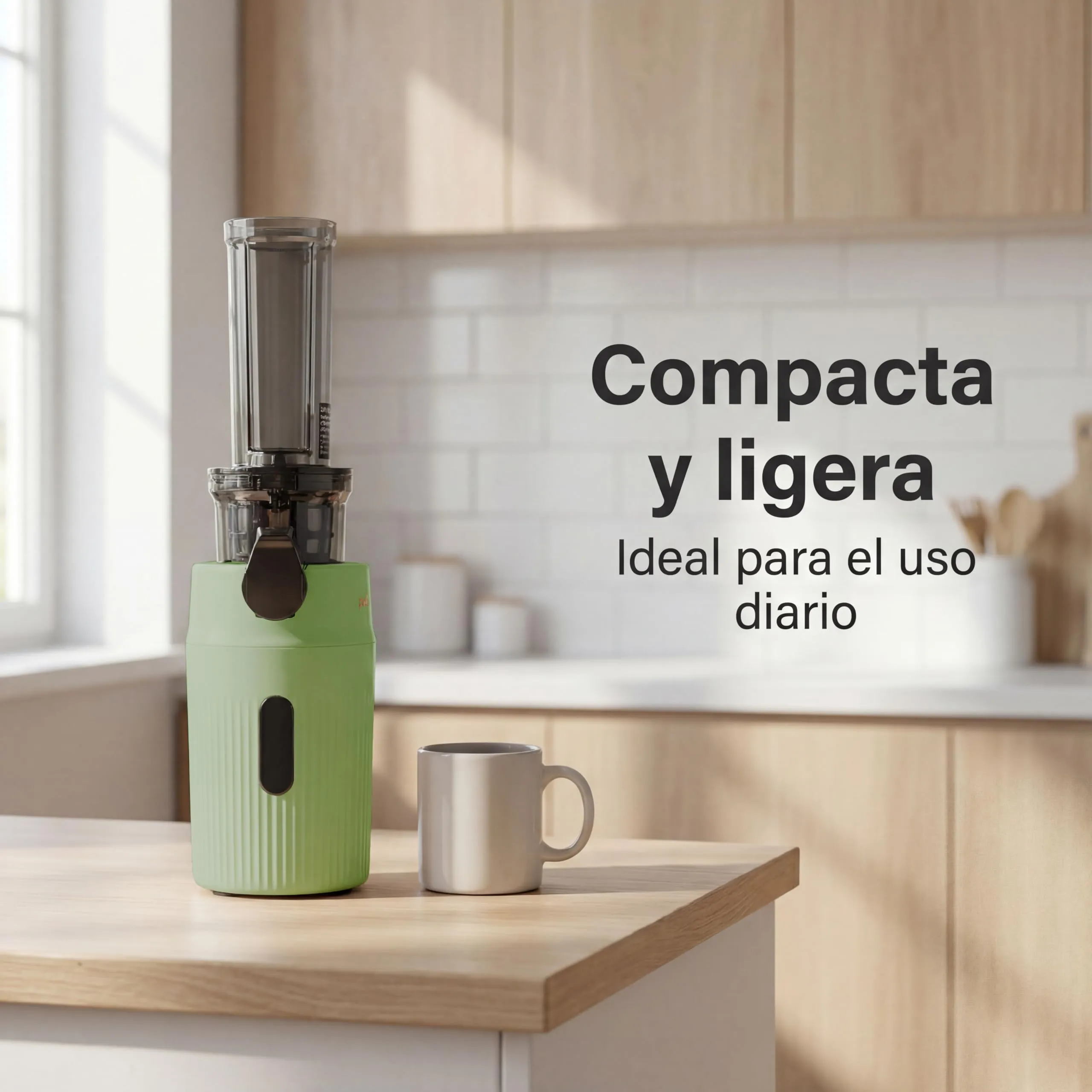 Zuminstant - Spremiagrumi elettrico compatto, spremuto a freddo, ricco di nutrienti, frullatore senza schiuma, salvaspazio, elegante e versatile, per frutta e verdura fresca, 100 W (menta) - immagine 3