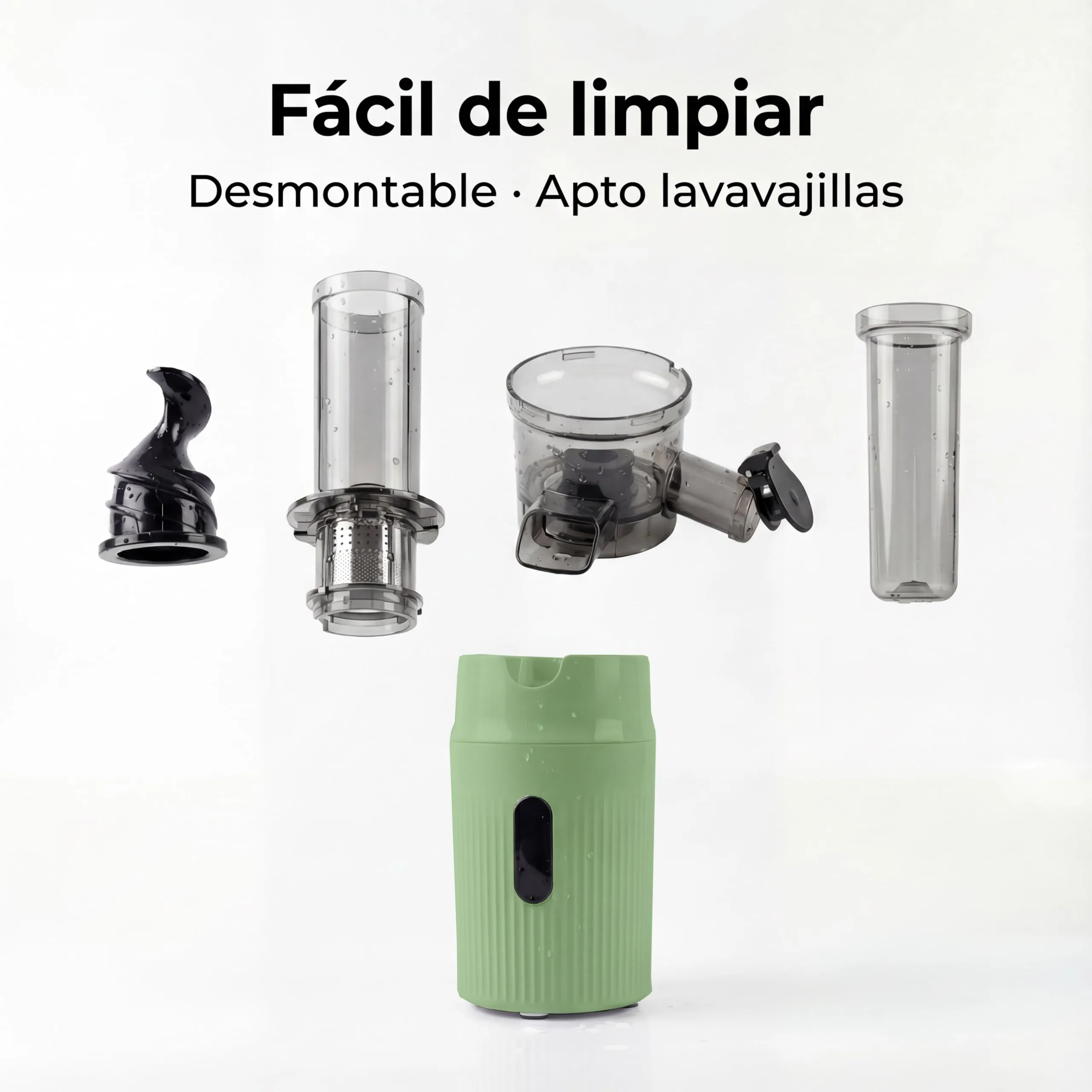 Zuminstant - Spremiagrumi elettrico compatto, spremuto a freddo, ricco di nutrienti, frullatore senza schiuma, salvaspazio, elegante e versatile, per frutta e verdura fresca, 100 W (menta) - immagine 5