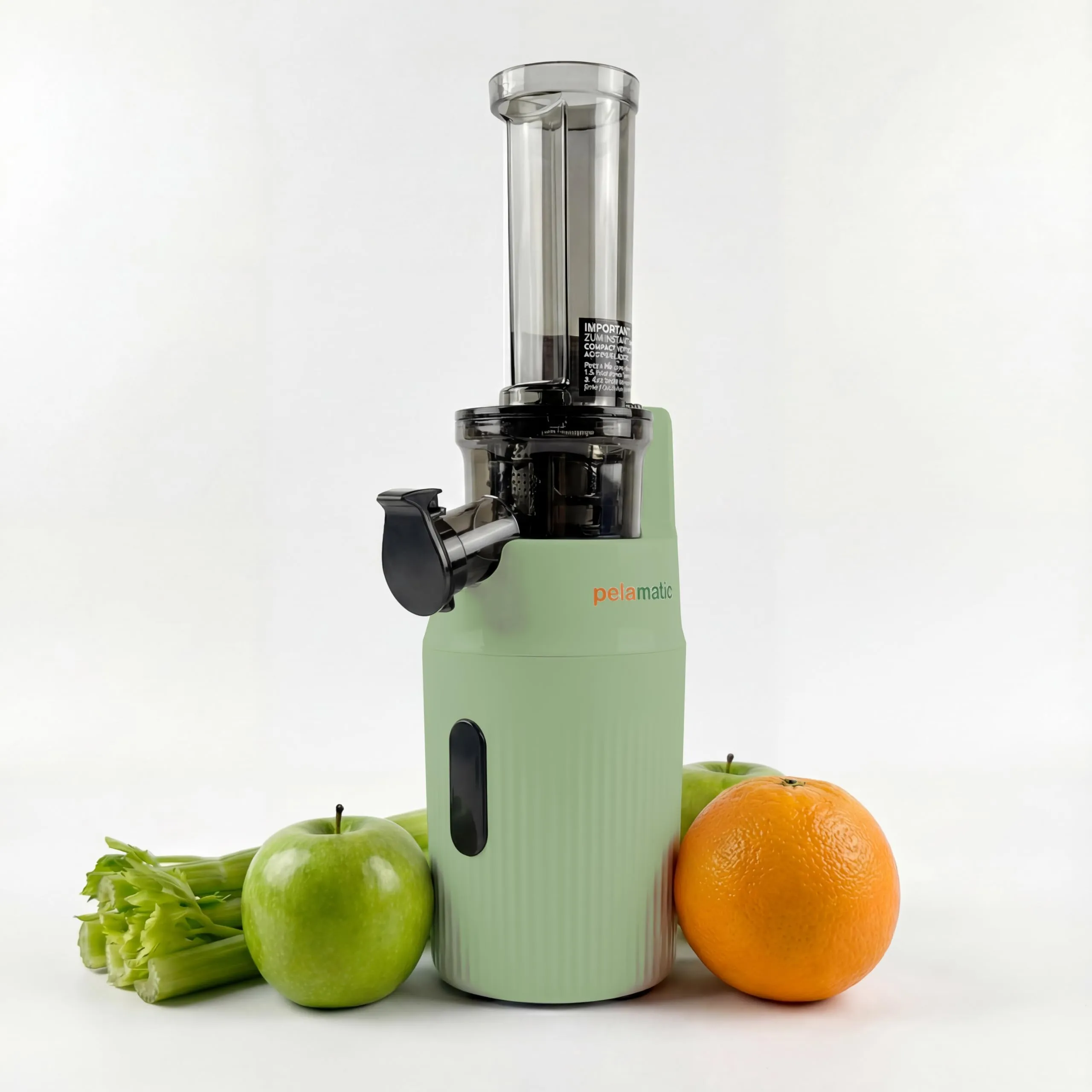 Zuminstant - Spremiagrumi elettrico compatto, spremuto a freddo, ricco di nutrienti, frullatore senza schiuma, salvaspazio, elegante e versatile, per frutta e verdura fresca, 100 W (menta) - immagine 7