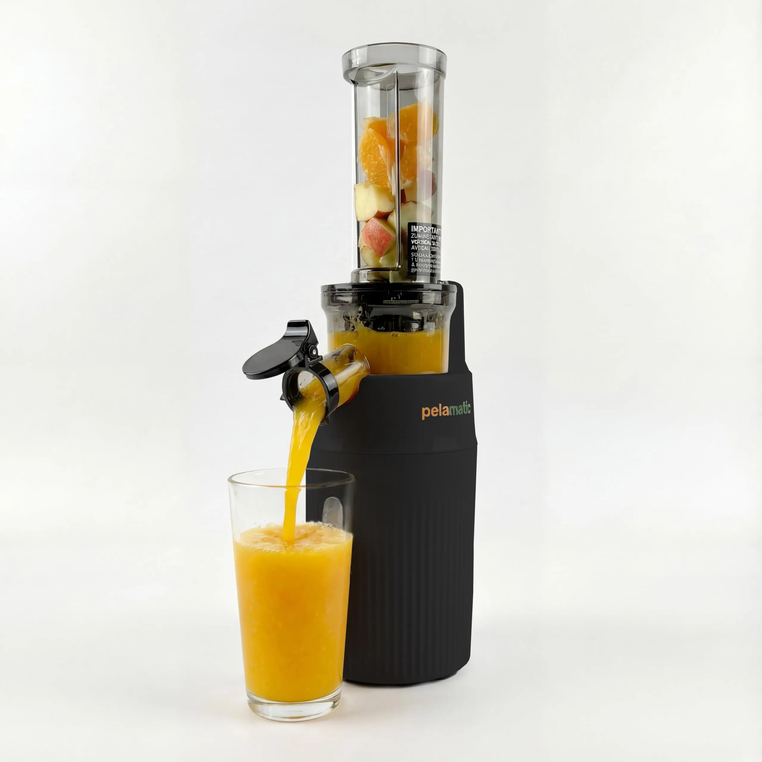 Zuminstant - Spremiagrumi elettrico compatto, spremuto a freddo, ricco di nutrienti, frullatore senza schiuma, salvaspazio, elegante e versatile, per frutta e verdura fresche, 100 W, nero - immagine 1