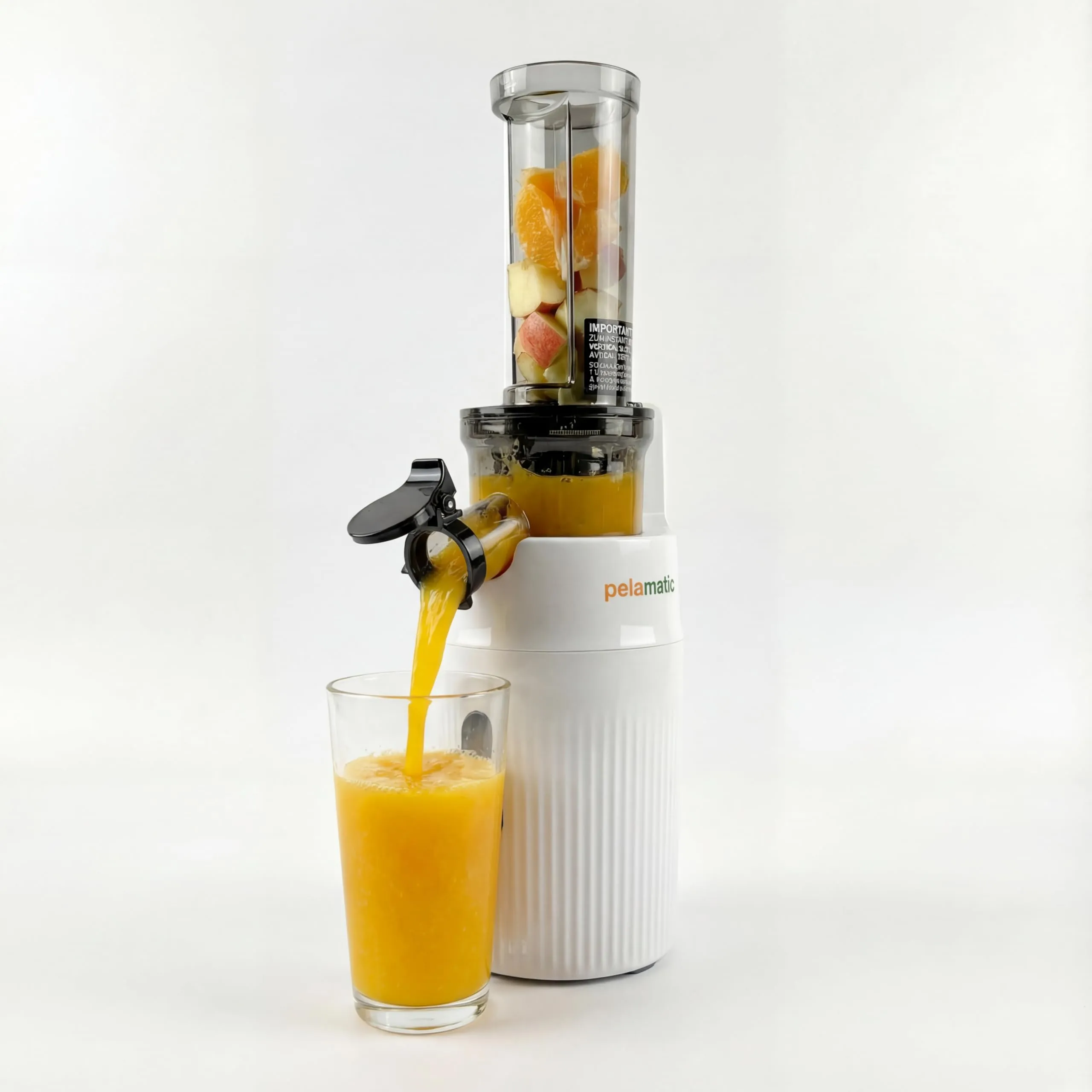 Zuminstant - Spremiagrumi elettrico compatto, spremuto a freddo, ricco di nutrienti, frullatore senza schiuma, salvaspazio, elegante e versatile, per frutta e verdura fresche, 100 W (bianco) - immagine 1