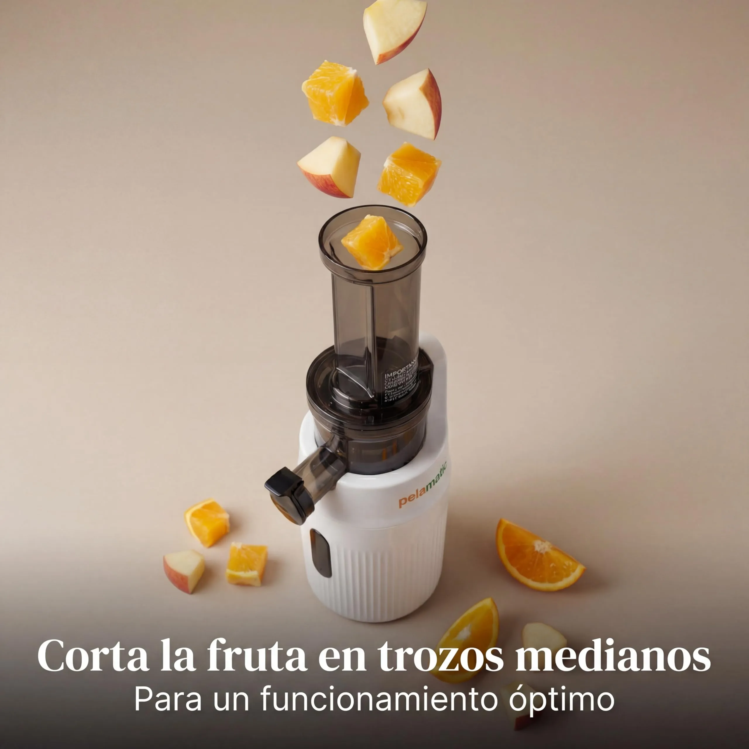 Zuminstant - Spremiagrumi elettrico compatto, spremuto a freddo, ricco di nutrienti, frullatore senza schiuma, salvaspazio, elegante e versatile, per frutta e verdura fresche, 100 W (bianco) - immagine 4
