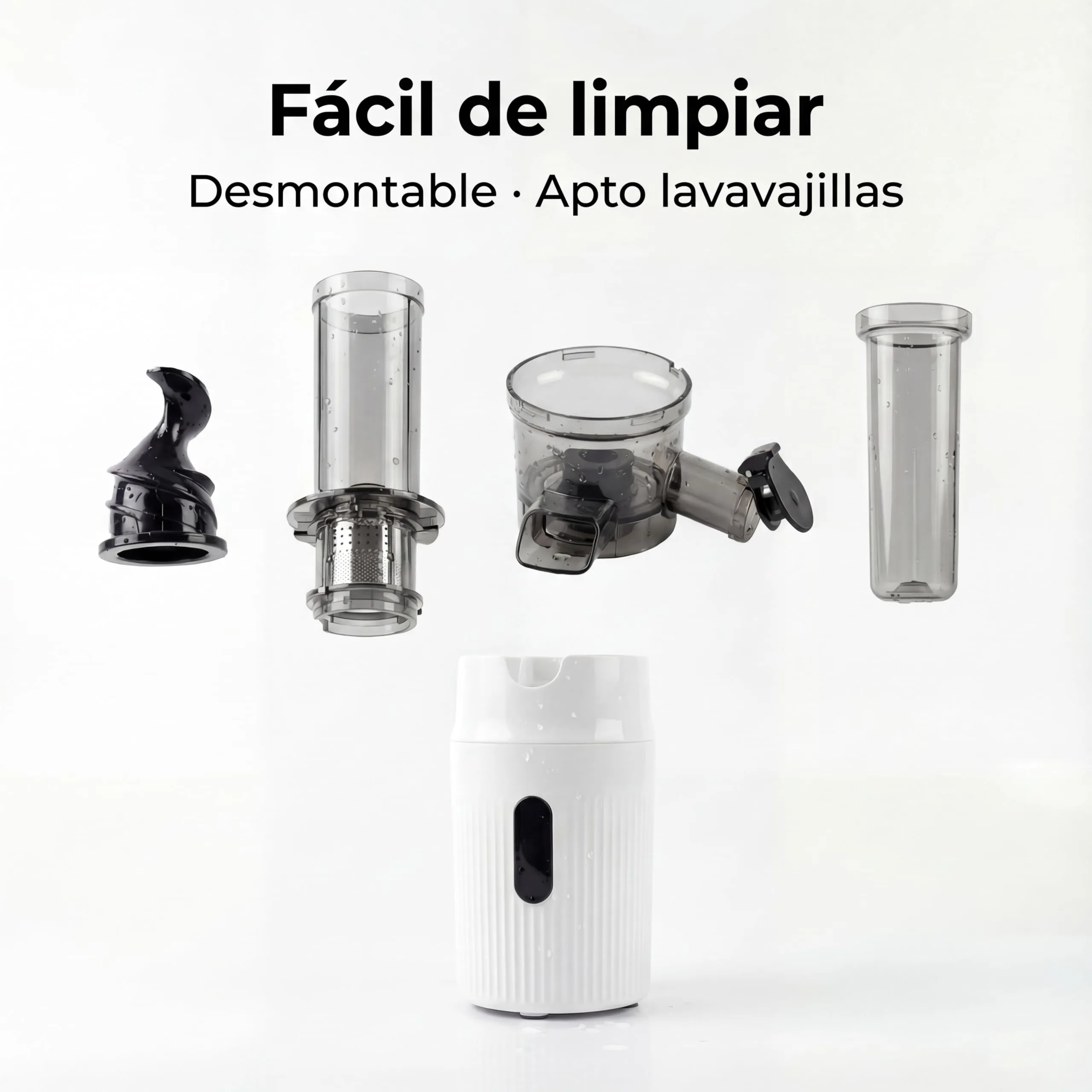 Zuminstant - Spremiagrumi elettrico compatto, spremuto a freddo, ricco di nutrienti, frullatore senza schiuma, salvaspazio, elegante e versatile, per frutta e verdura fresche, 100 W (bianco) - immagine 5