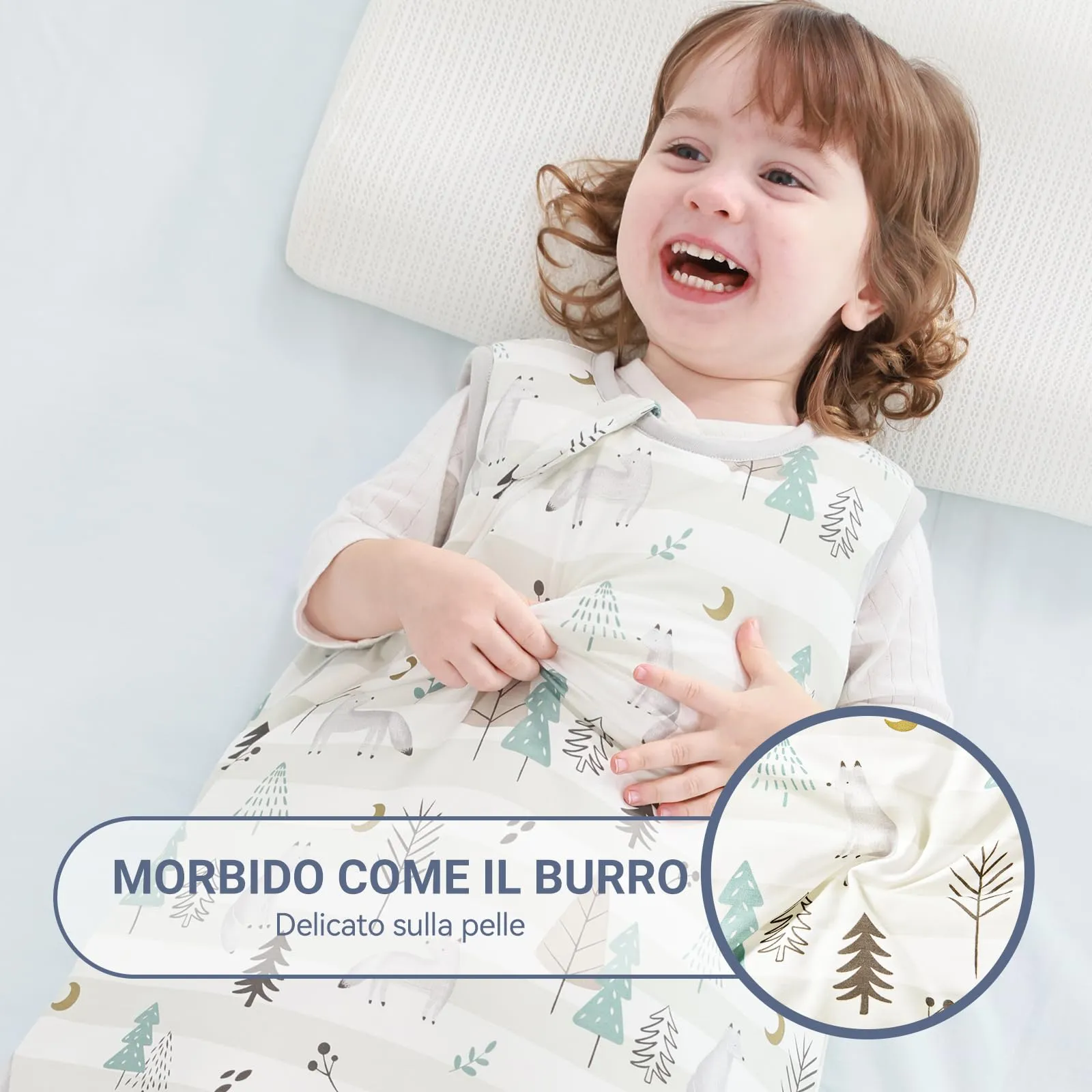 ToyaTec Sacco Nanna Bebé 2.5 Tog Super Morbido in Viscosa di Bambù, Sacco Nanna in Fibra di Bambù per Neonati, Coperta da Letto Autunno-Inverno - immagine 4