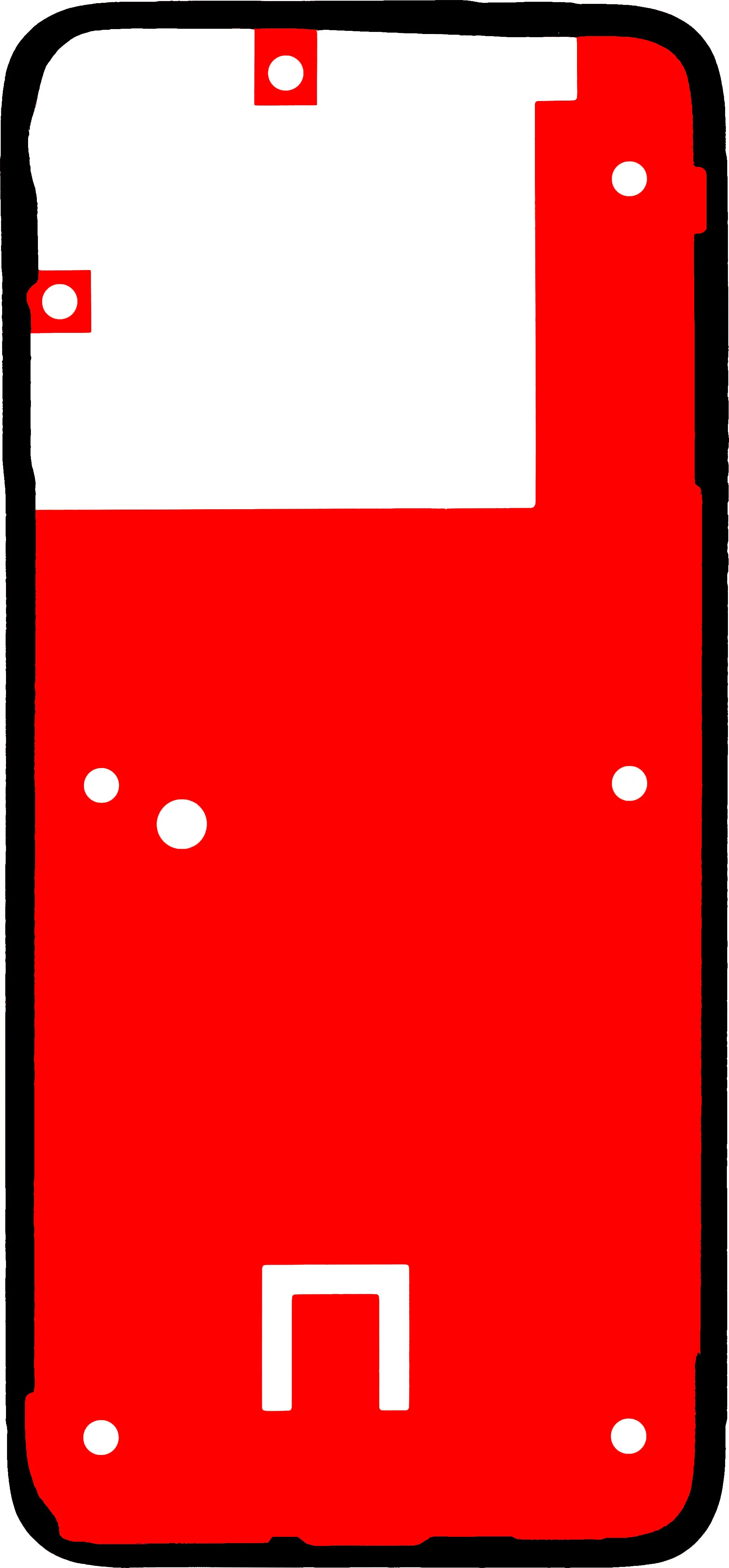 Adesivo Coperchio Batteria Motorola Moto G77, Service Pack 5948C32738 - immagine 1