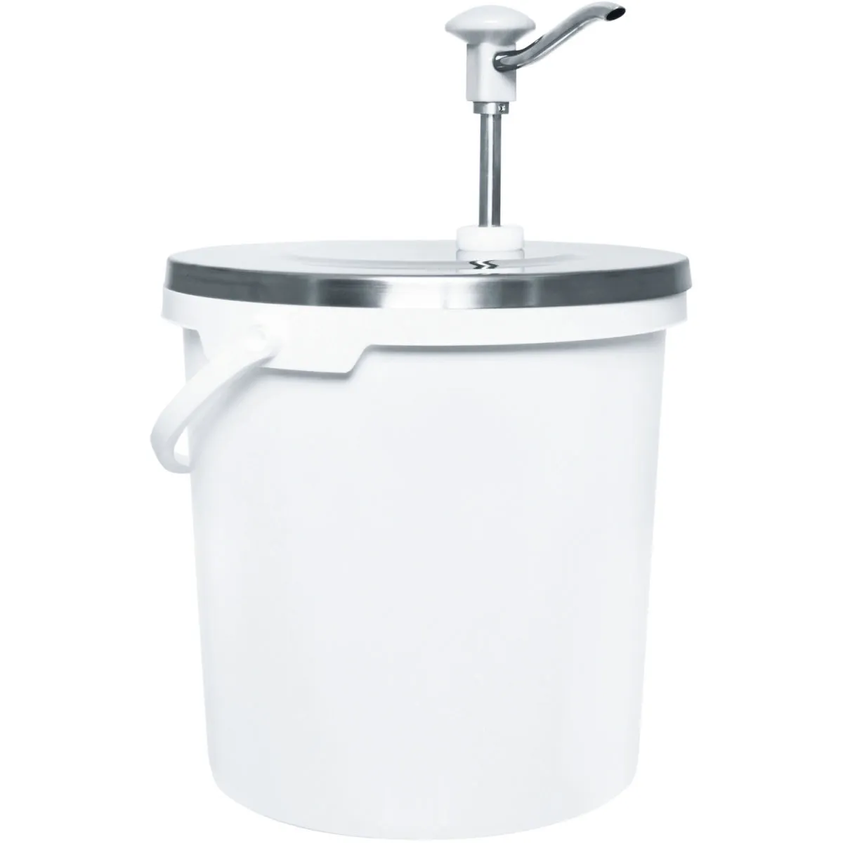 Schneider Dispenser dosatore a pulsante in acciaio inossidabile; 10000 ml, 26.5x39 cm (ØxH); bianco/acciaio inox - immagine 1