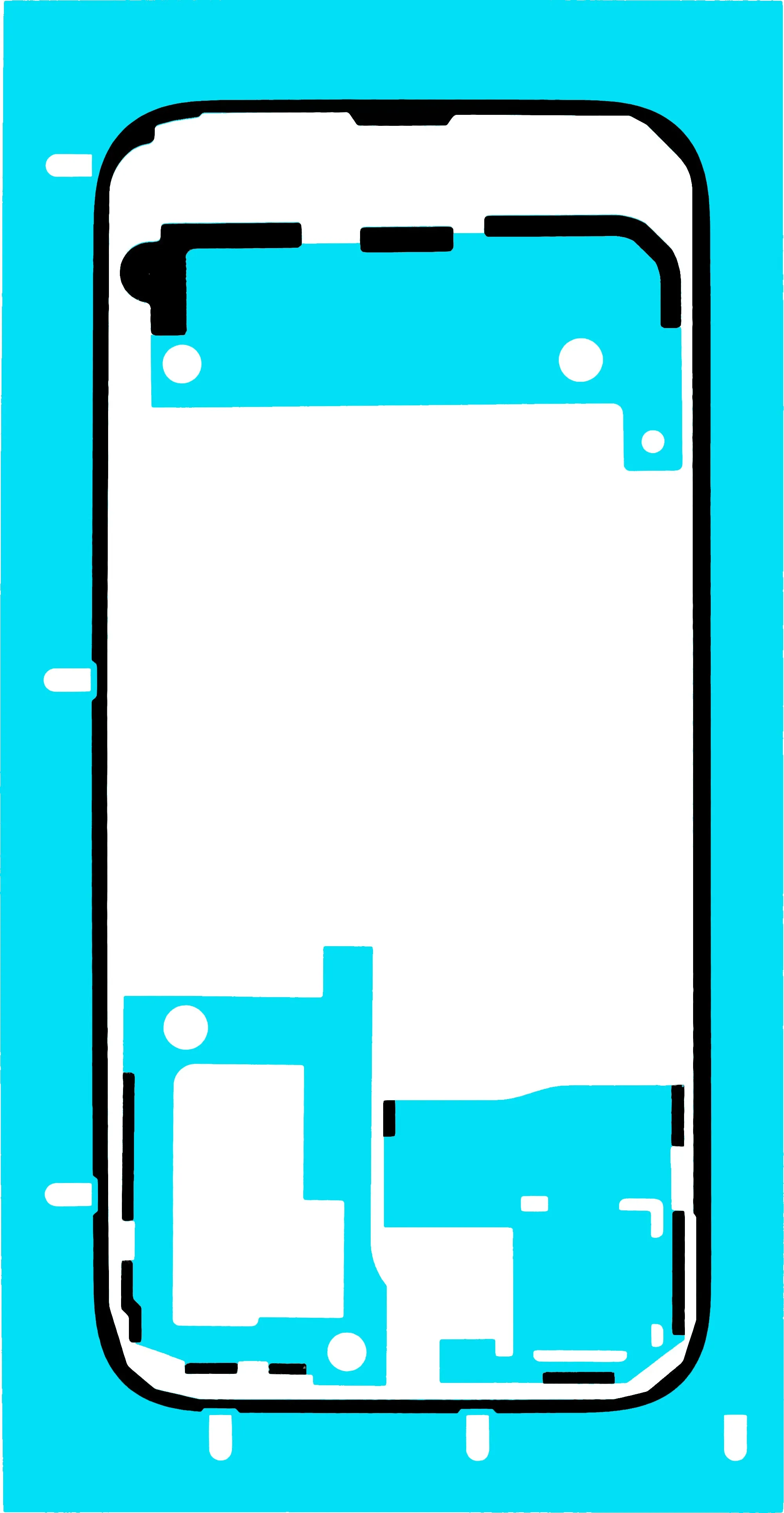 Adesivo Coperchio Batteria Honor 600 Pro, Service Pack 5163AHEQ - immagine 1
