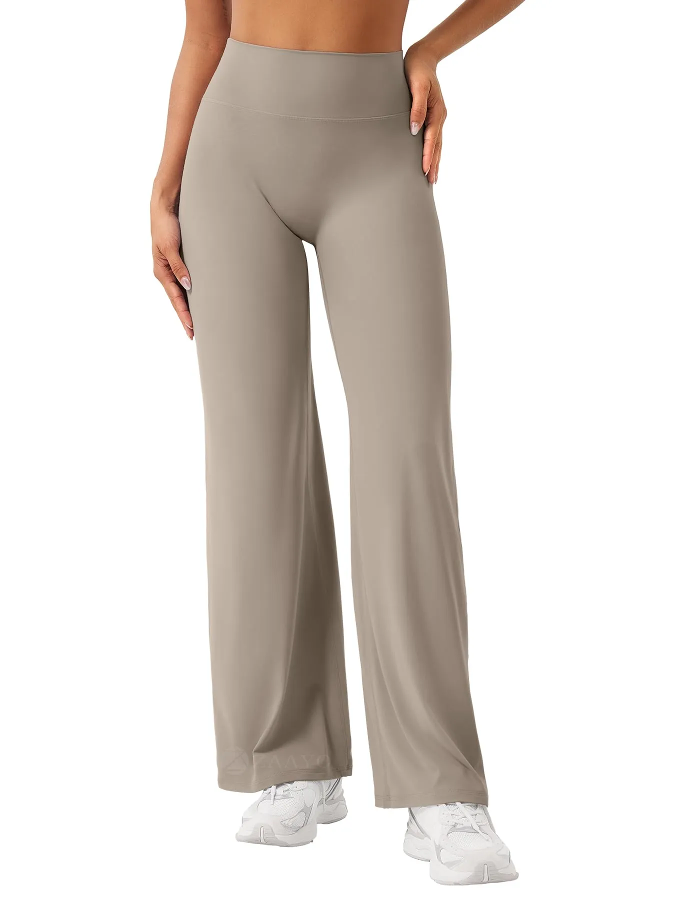ZAAYO Leggings dritti da donna, senza cuciture, svasati, per yoga, palestra - immagine 1