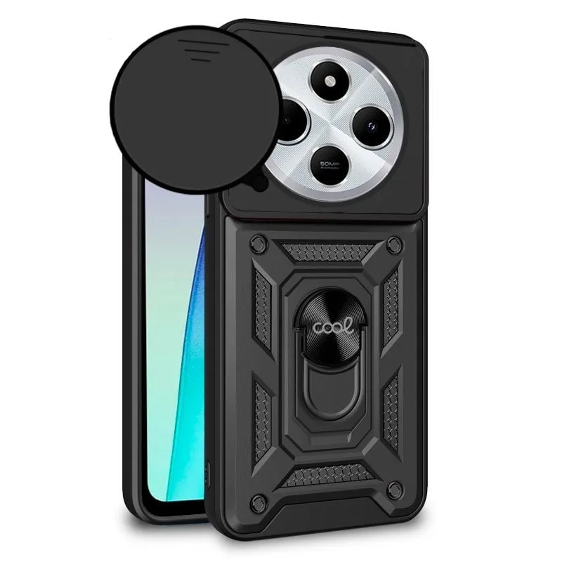 Custodia Cool per Xiaomi Redmi 14C / POCO C75 Anello Rigido Nero - immagine 1
