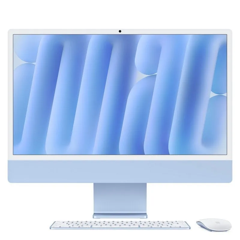 iMac da 24 pollici con display Retina 4,5K: chip Apple M4 con CPU a 10 core e GPU a 10 core, SSD da 24 GB, 512 GB - Blu - immagine 1