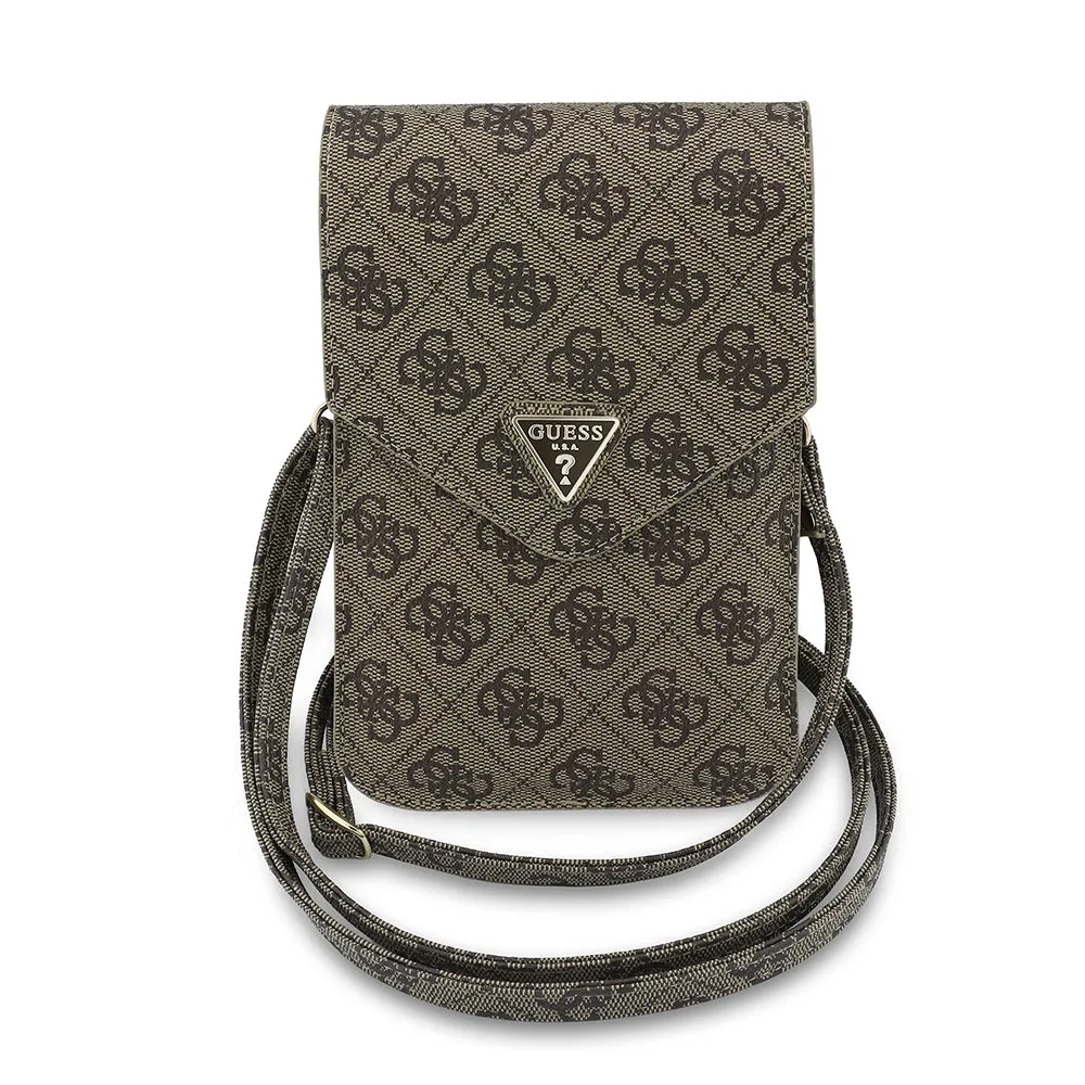 Borsa Universale per Telefono, Guess, Fliptok Triangle 4G, Marrone - immagine 1