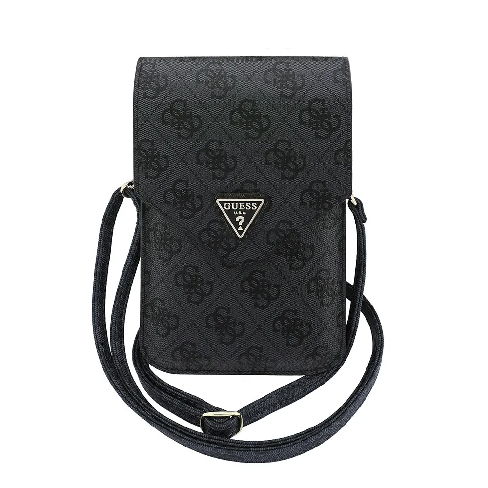 Borsa Universale per Telefono, Guess, Fliptok Triangle 4G, Nera - immagine 1