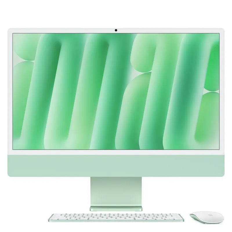 iMac da 24 pollici con display Retina 4,5K: chip Apple M4 con CPU a 10 core e GPU a 10 core, SSD da 16 GB, 512 GB - Verde - immagine 1