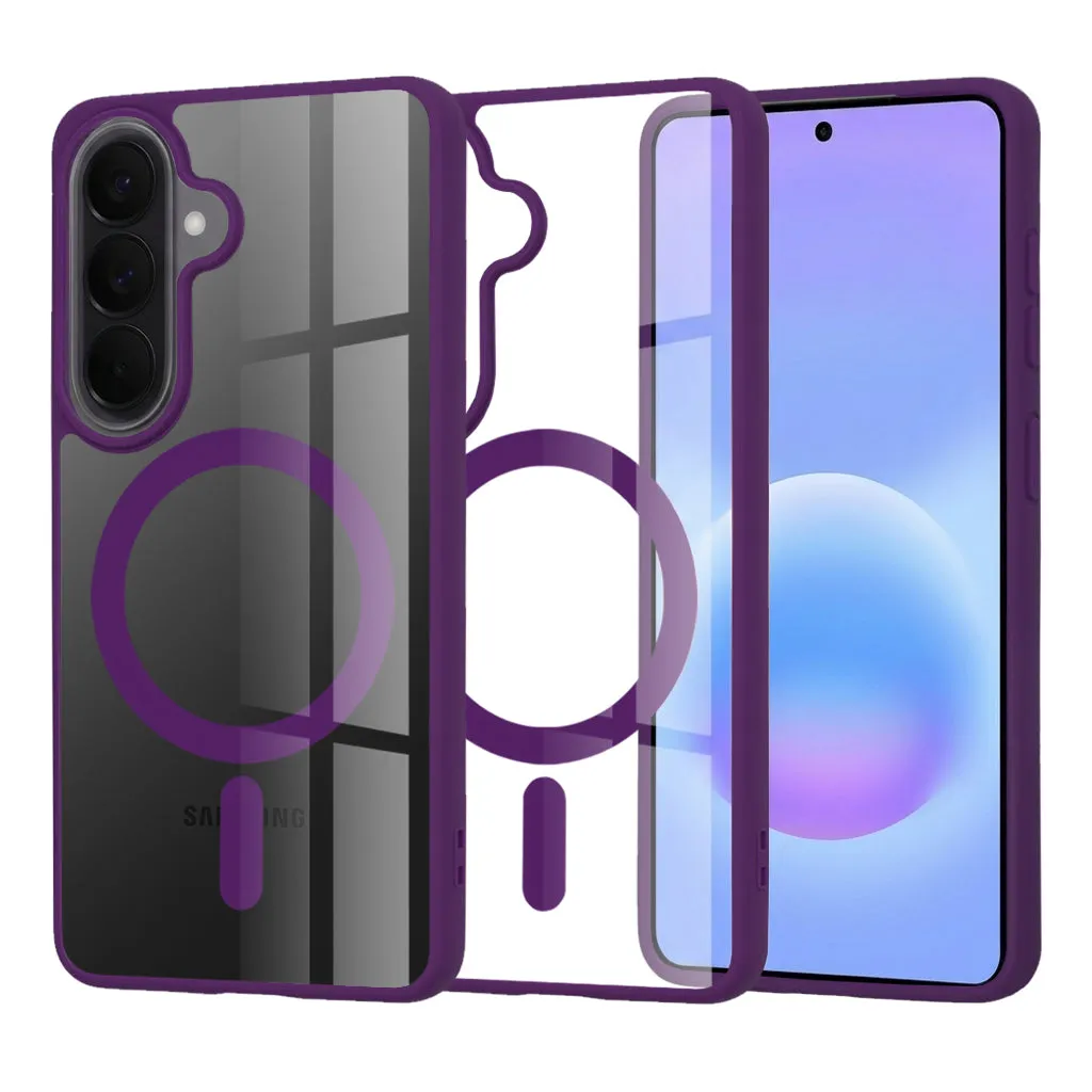 Custodia MagSafe per Samsung Galaxy A57 5G, Techsuit, Pro, Viola - immagine 1