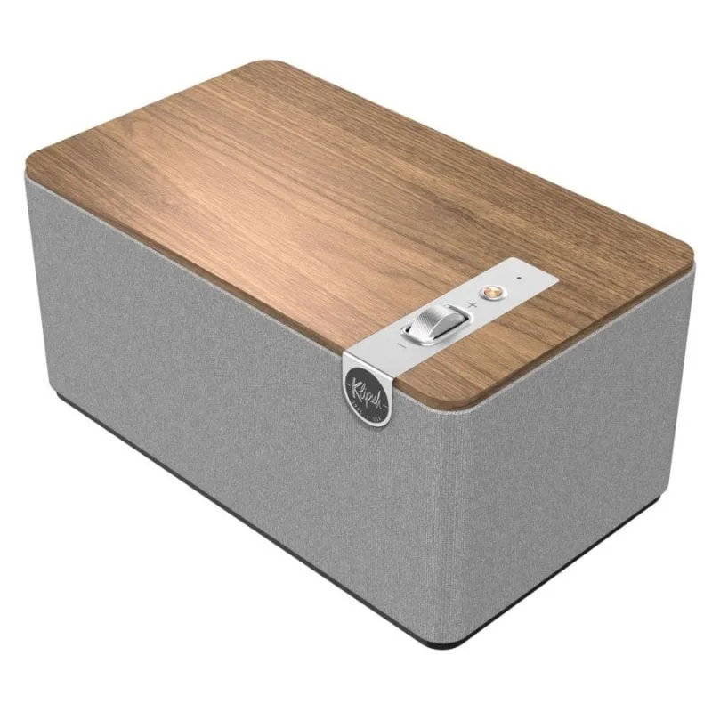 Klipsch The Three Plus Retro Bluetooth Speaker USB-C 120W RMS Grigio/Legno - immagine 1
