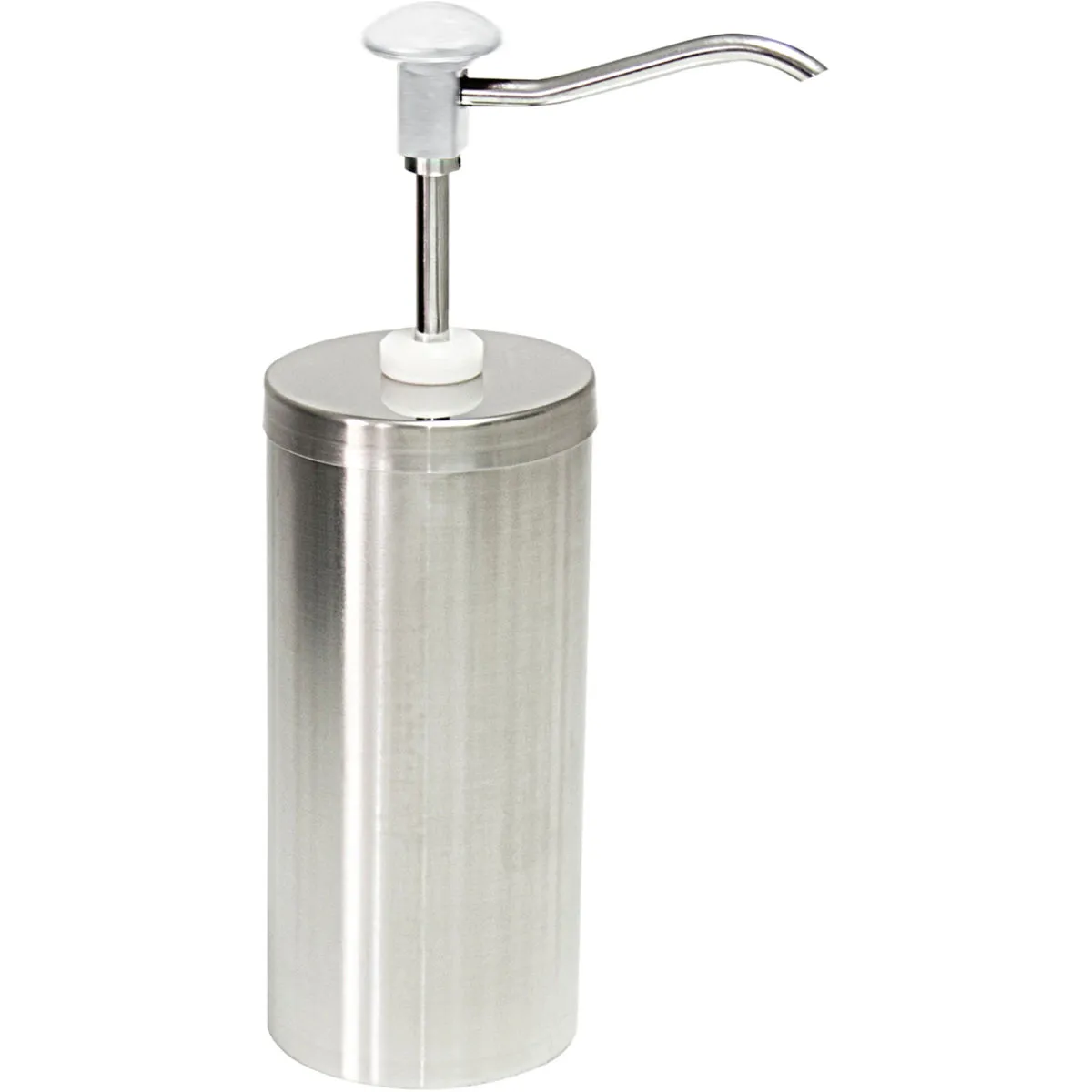 Schneider Dispenser a pompa e bottone; 2000 ml, 12x38 cm (ØxH); bianco/acciaio inox - immagine 1