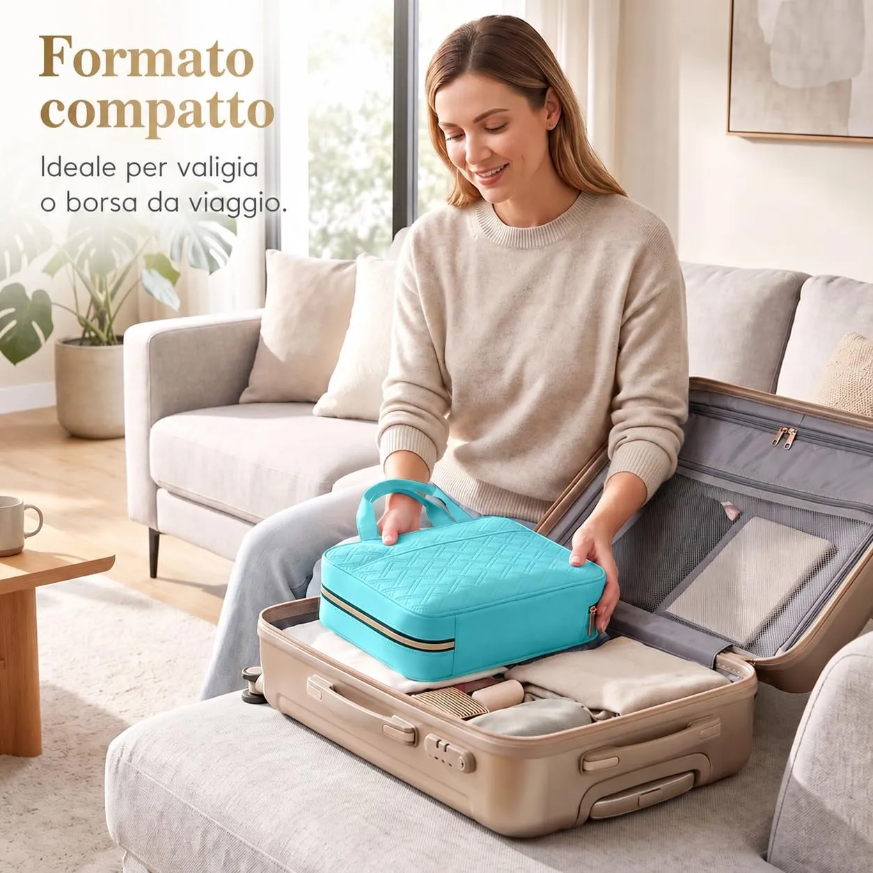 Lifewit Beauty Case da Viaggio Donna/Uomo, Trousse Trucchi Portatile, M/L - immagine 6