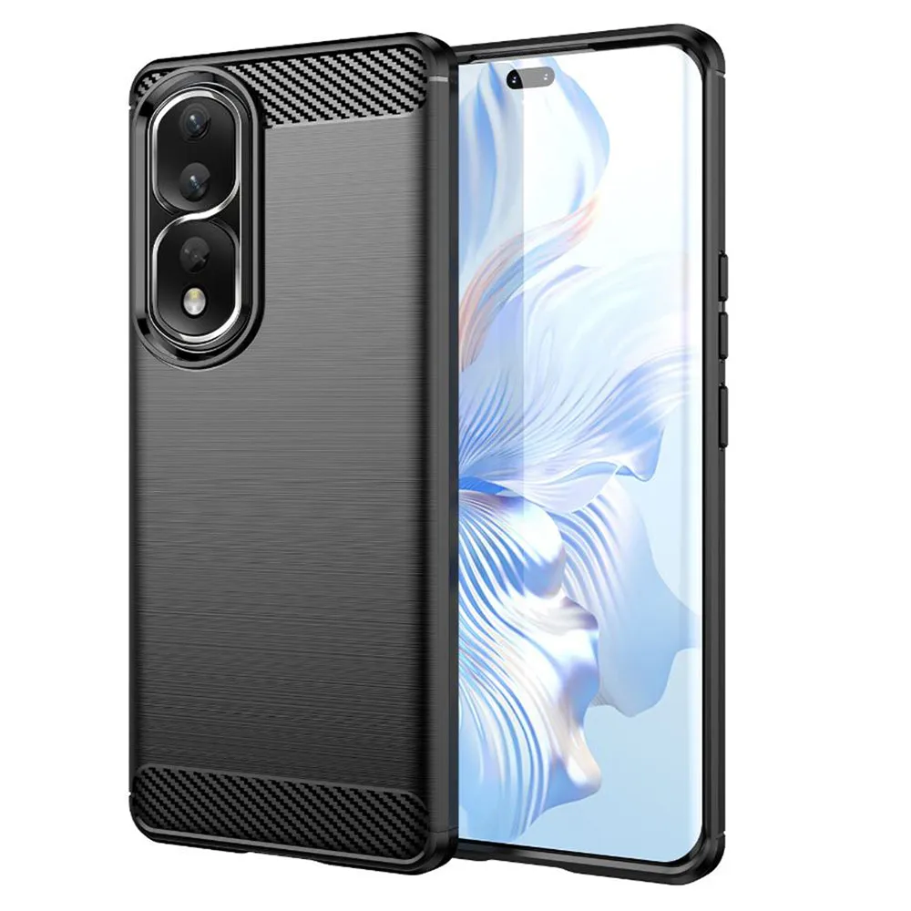 Custodia per Honor 90 Pro / 80 Pro, Techsuit, Carbonio, Nera - immagine 1